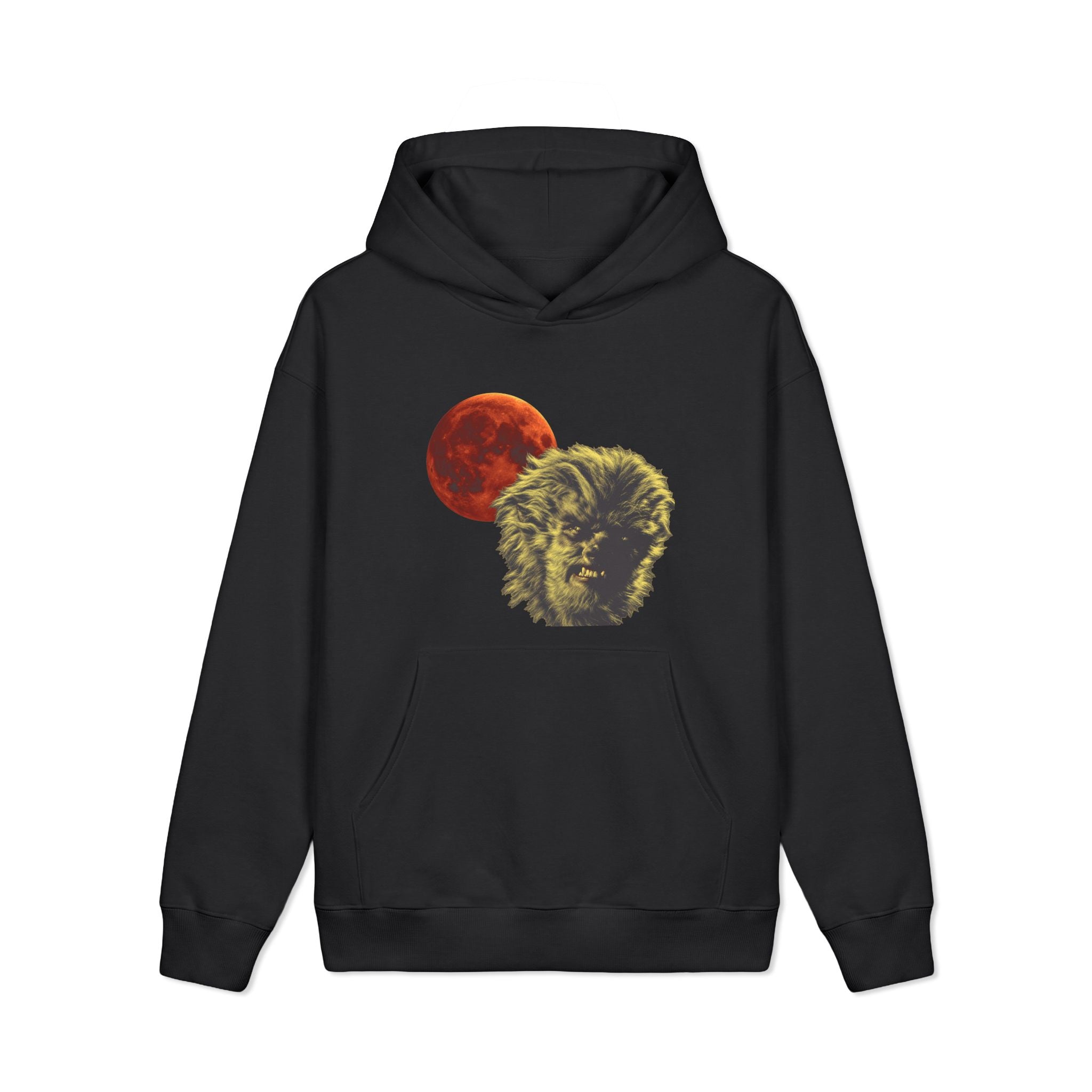 Halloween - Midnight Moon and Werewolf - Unisex Mainstreet Heavyweight Hooded Sweatshirt
