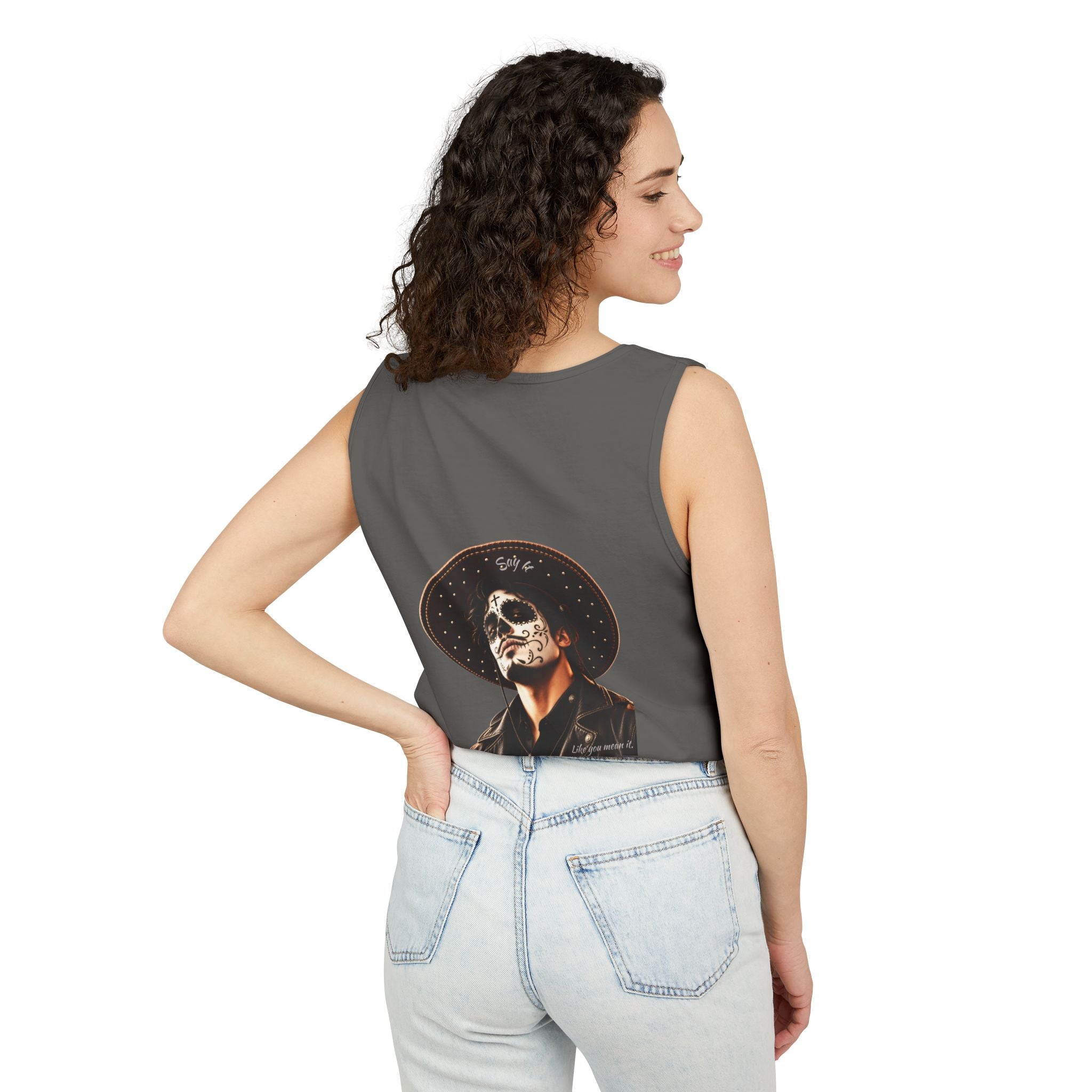 Halloween - Día de los Muertos -Unisex Garment-Dyed Tank Top
