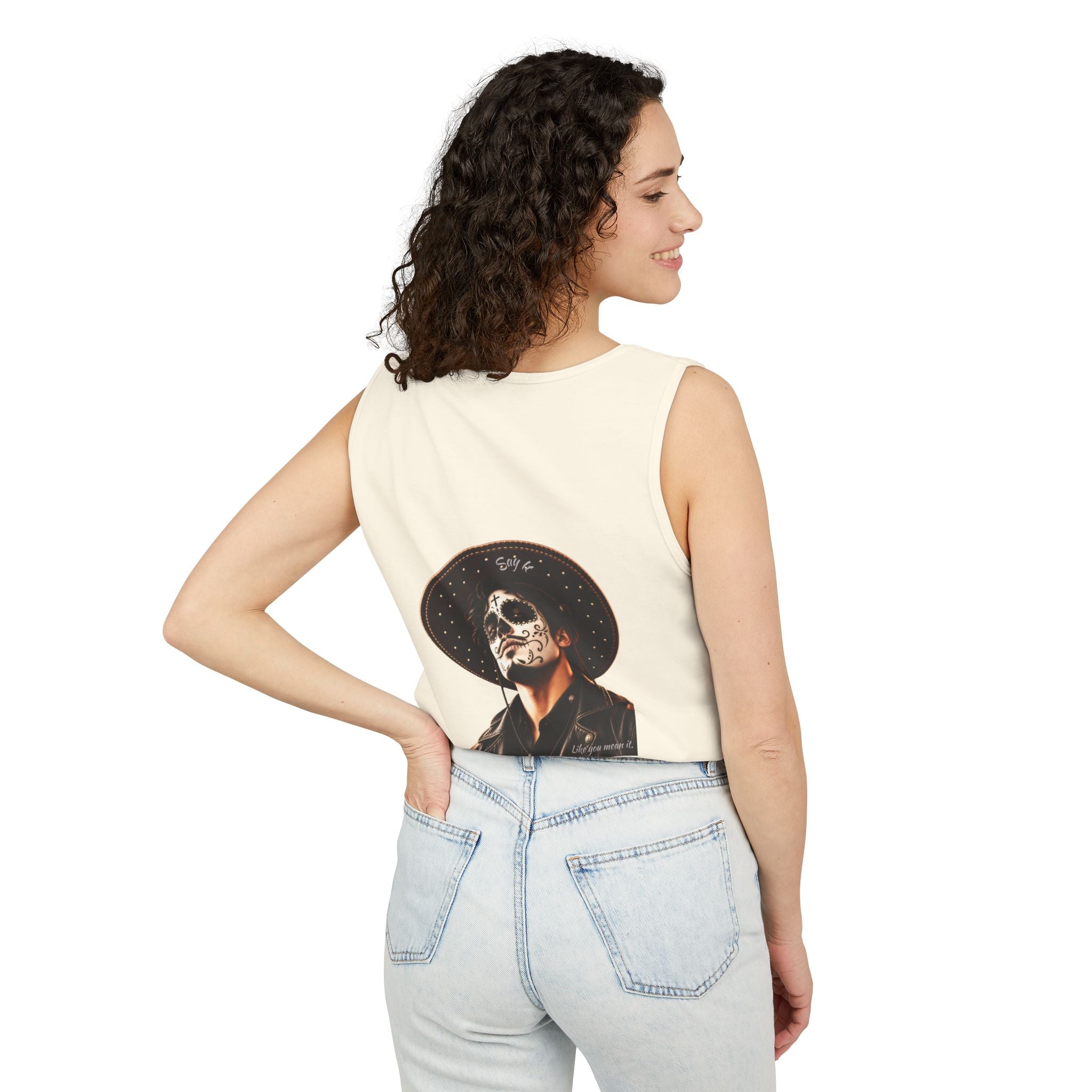 Halloween - Día de los Muertos -Unisex Garment-Dyed Tank Top