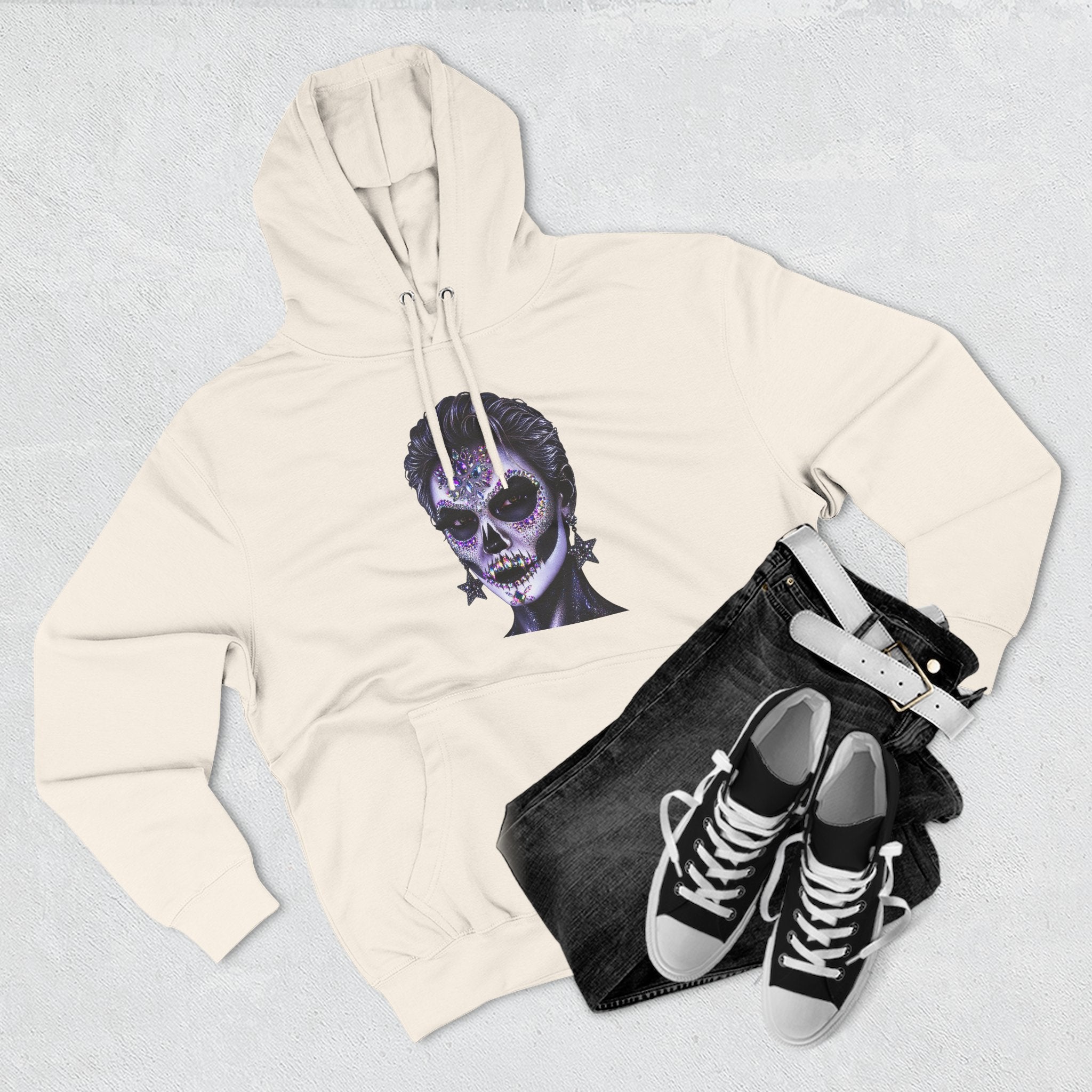 Halloween - Día de los Muertos -Three-Panel Fleece Hoodie