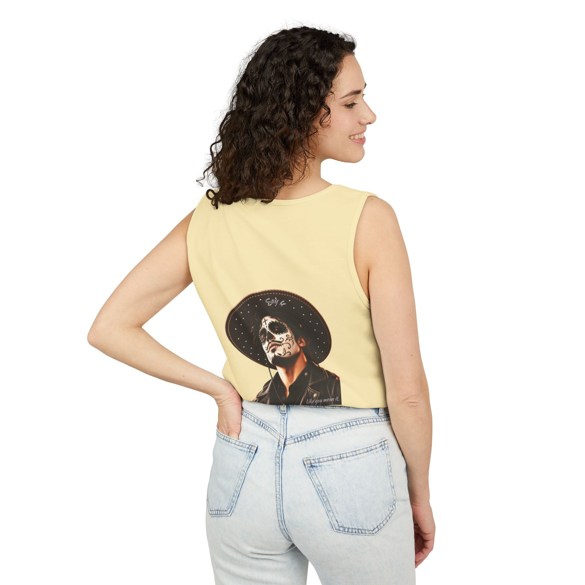 Halloween - Día de los Muertos -Unisex Garment-Dyed Tank Top