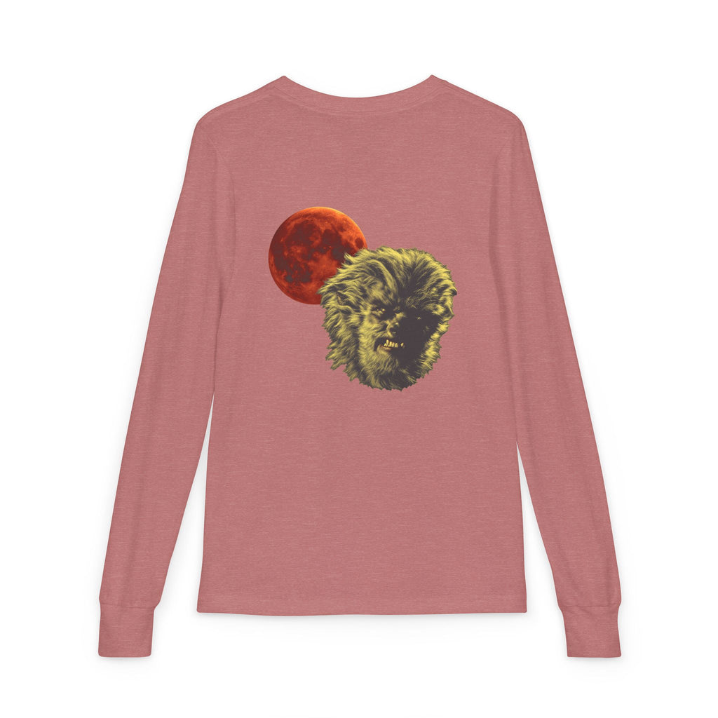 Halloween - Blood Moon and Werewolf - Youth Jersey Long Sleeve Tee