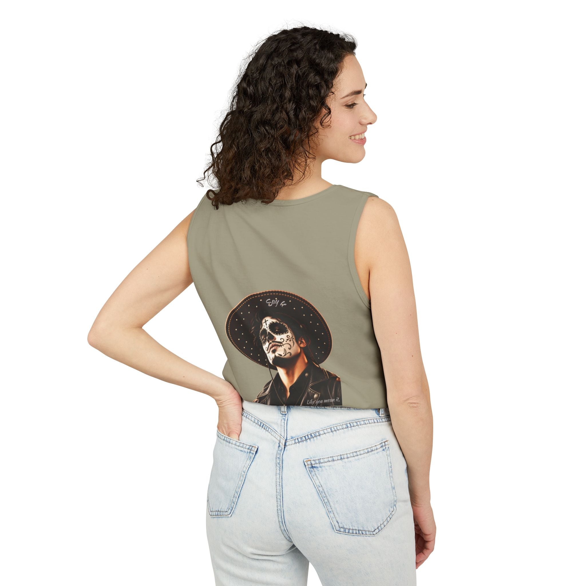 Halloween - Día de los Muertos -Unisex Garment-Dyed Tank Top