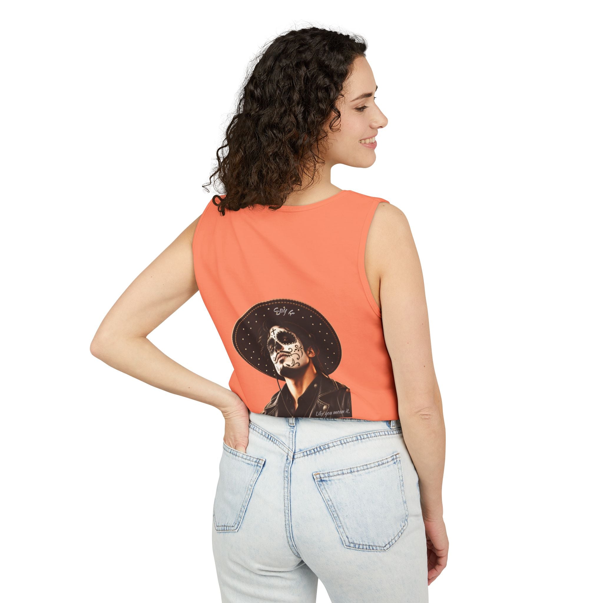 Halloween - Día de los Muertos -Unisex Garment-Dyed Tank Top