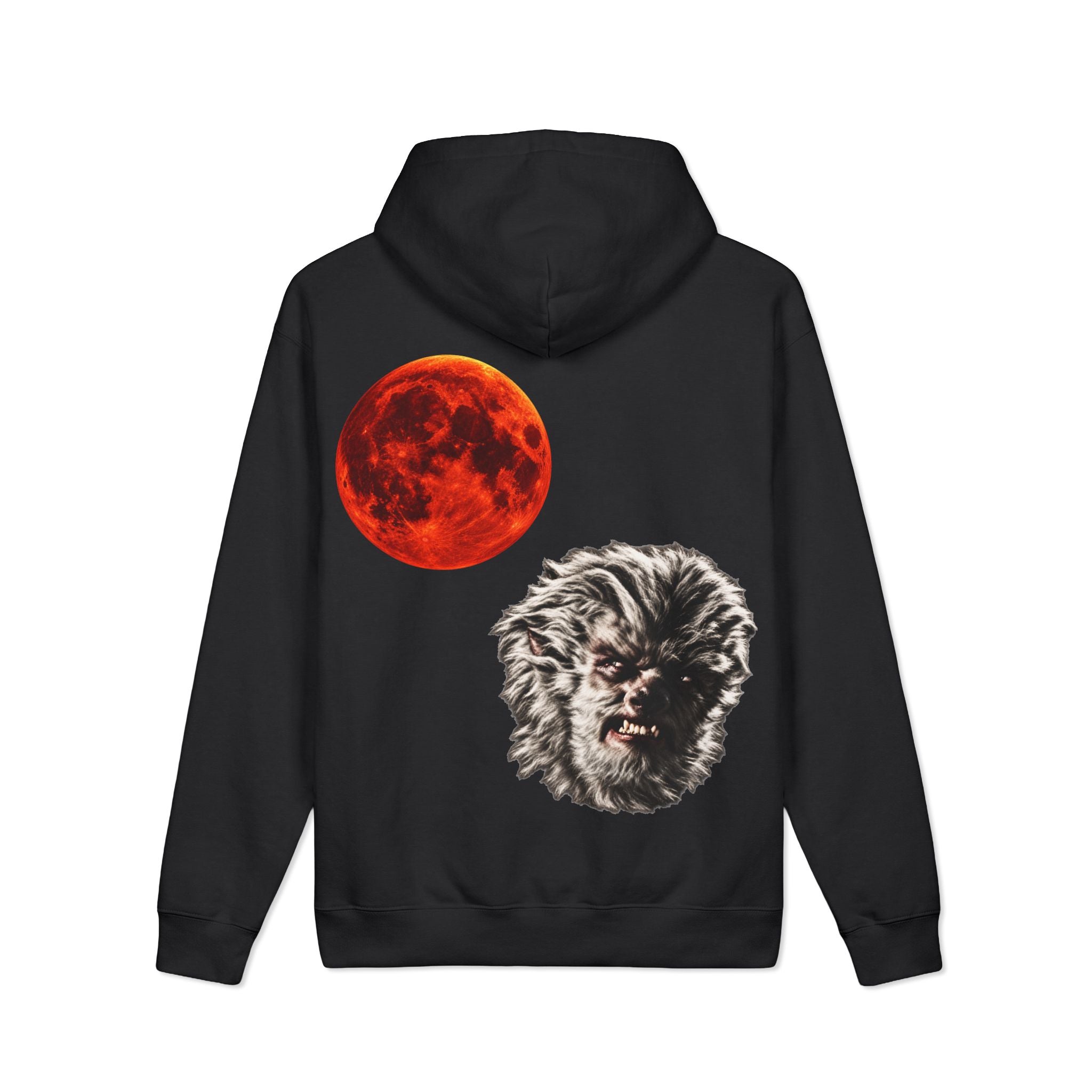 Halloween - Midnight Moon and Werewolf - Unisex Mainstreet Heavyweight Hooded Sweatshirt
