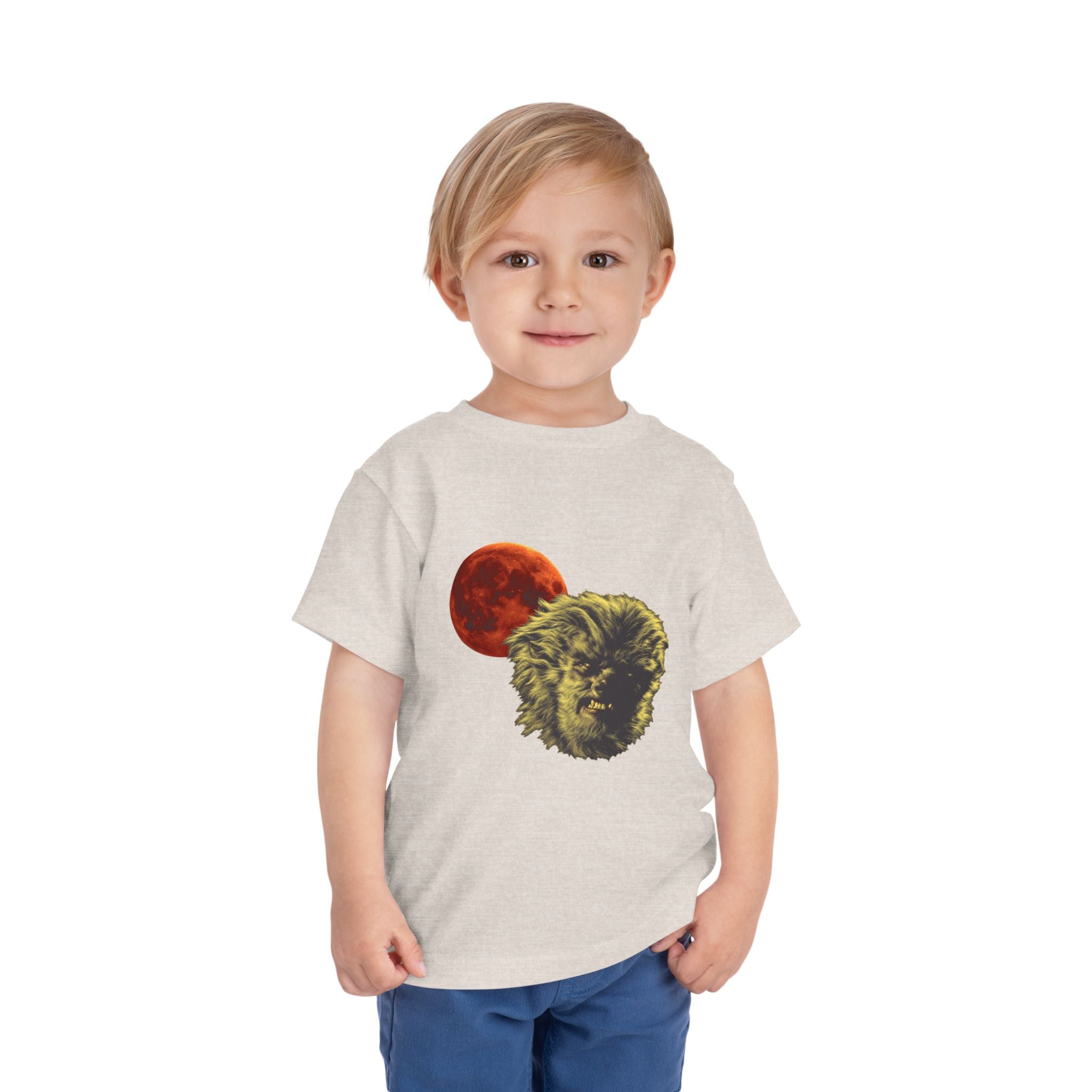 Halloween - Blood Moon and Werewolf - Toddler Short Sleeve Tee