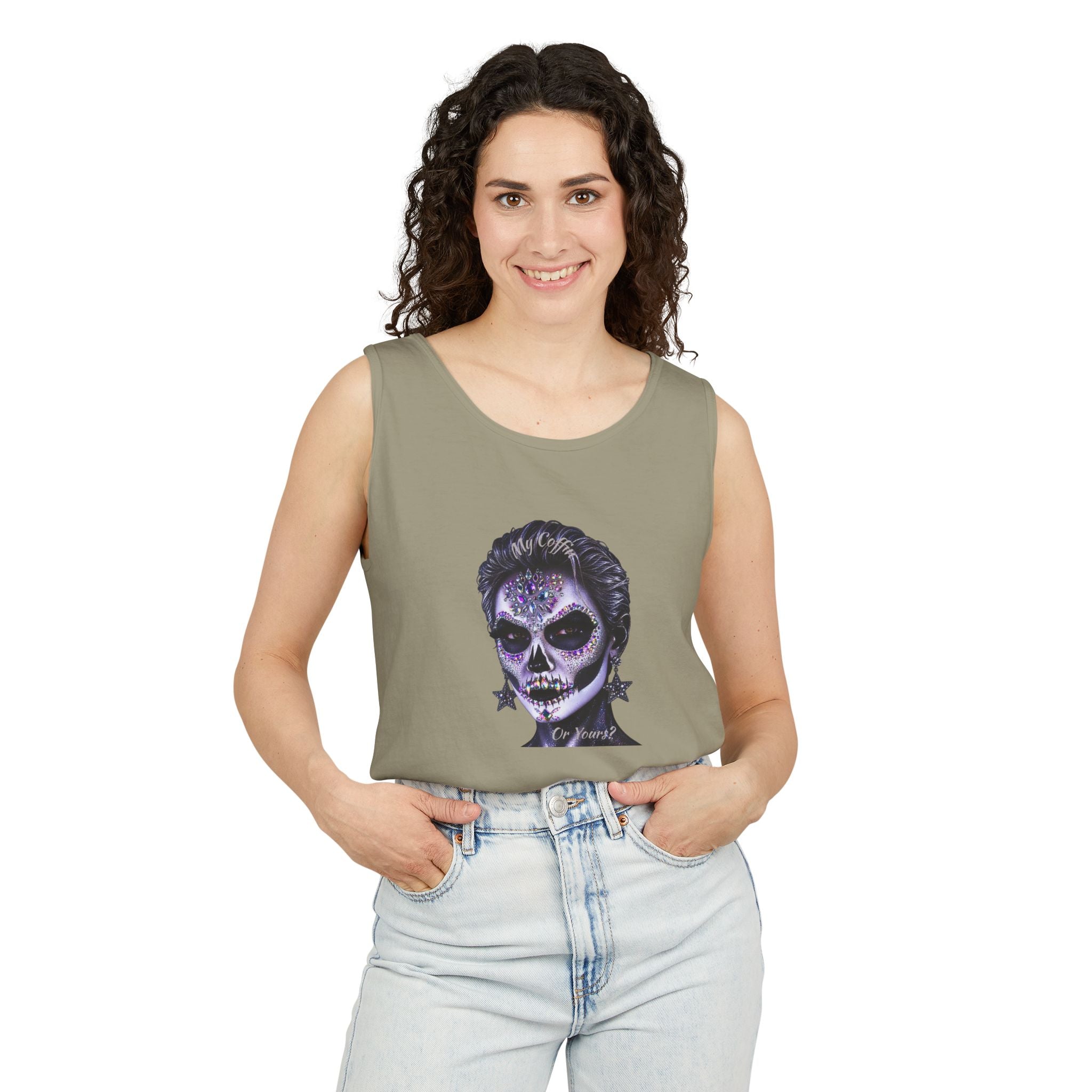 Halloween - Día de los Muertos -Unisex Garment-Dyed Tank Top