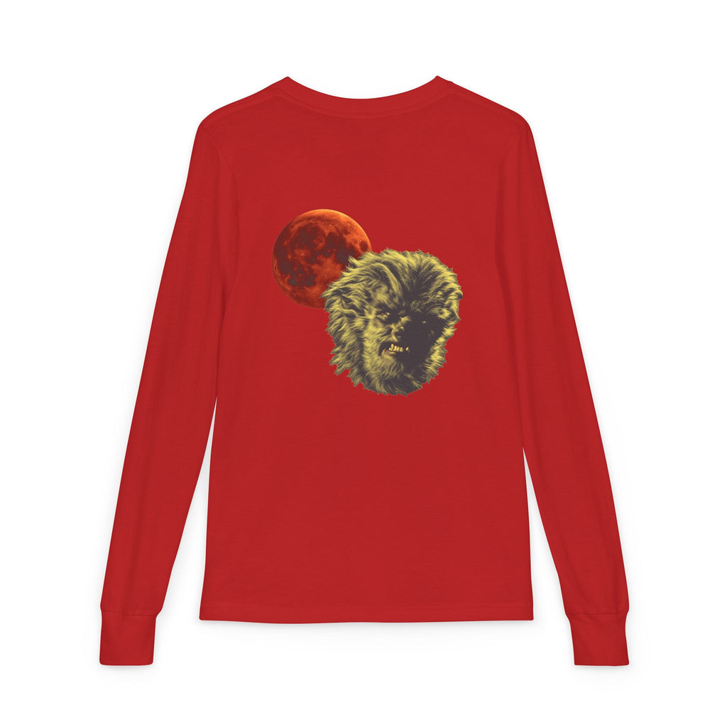 Halloween - Blood Moon and Werewolf - Youth Jersey Long Sleeve Tee