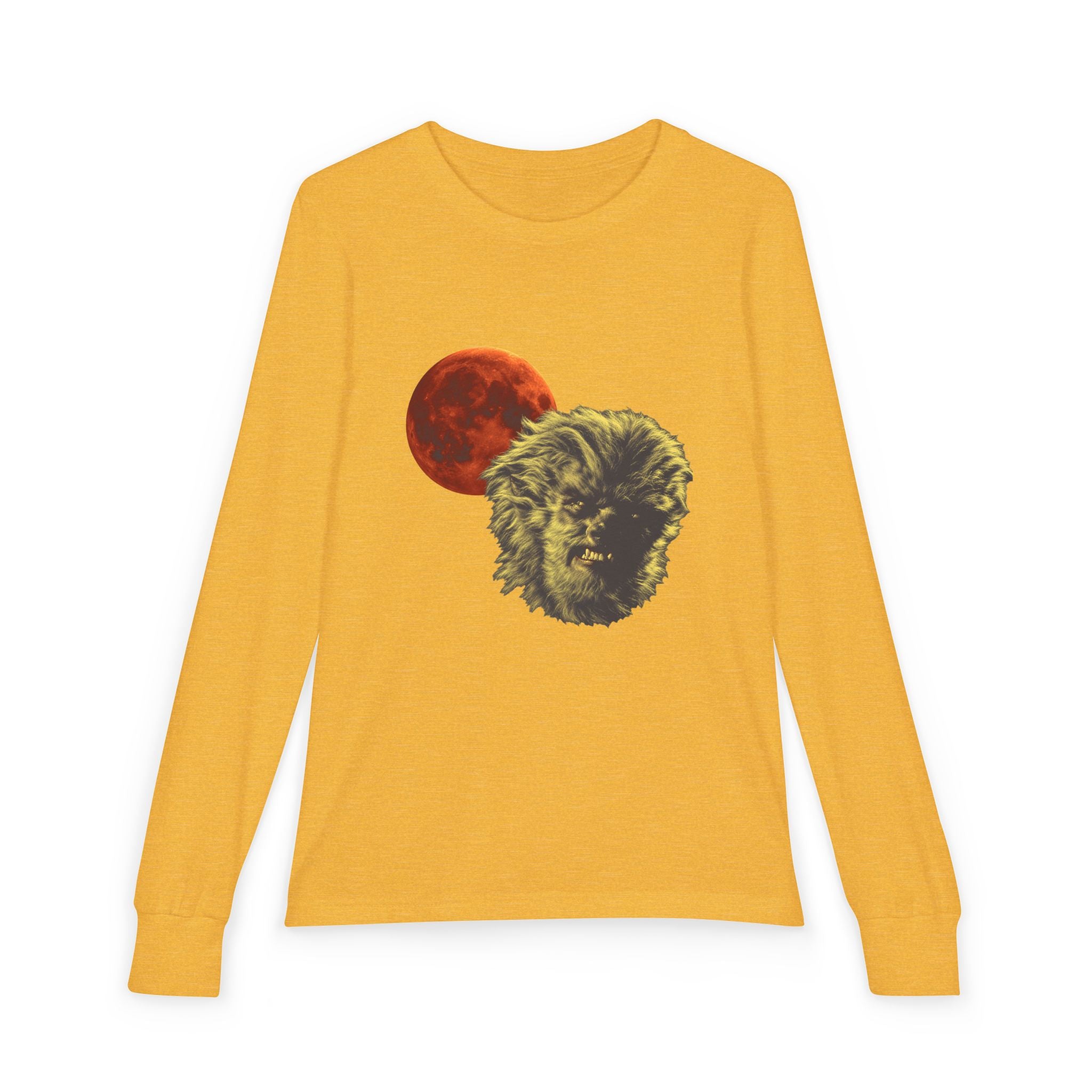 Halloween - Blood Moon and Werewolf - Youth Jersey Long Sleeve Tee