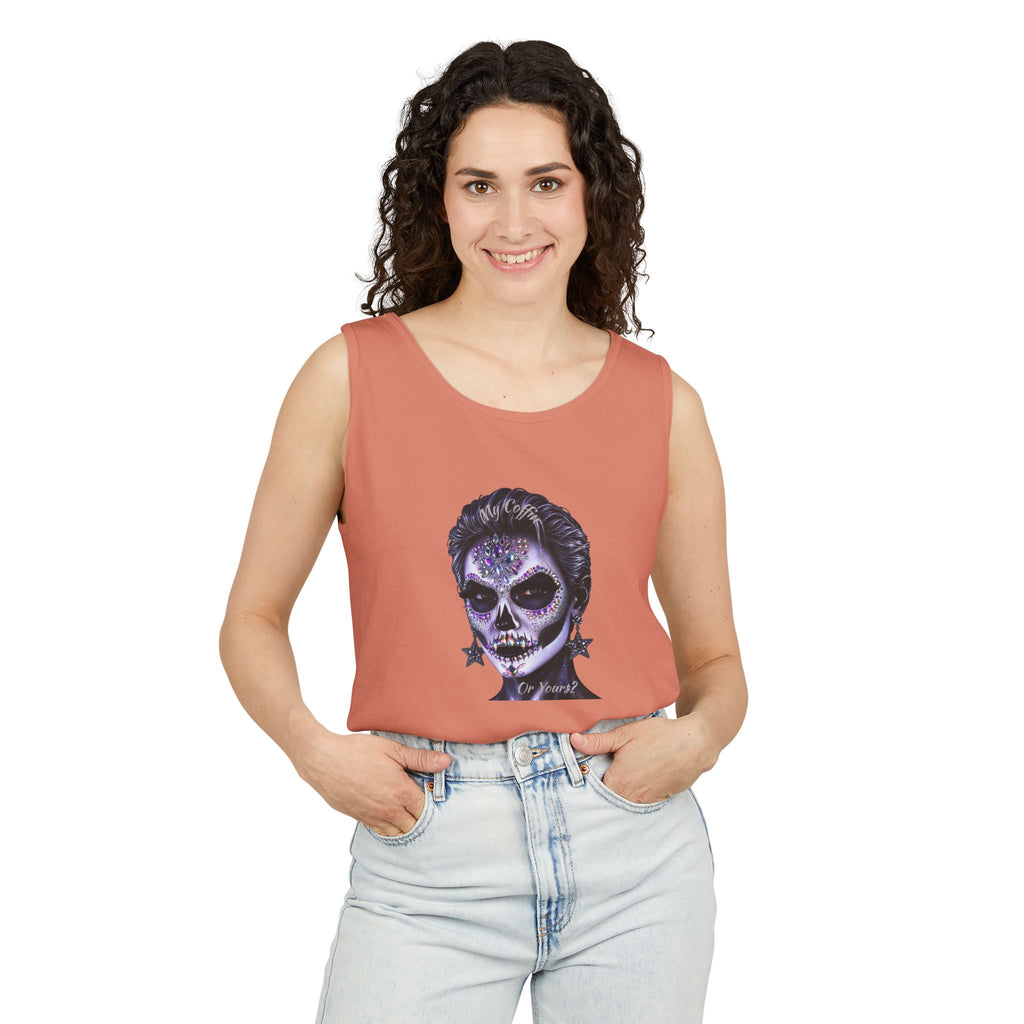 Halloween - Día de los Muertos -Unisex Garment-Dyed Tank Top