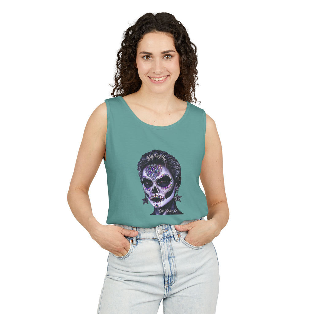 Halloween - Día de los Muertos -Unisex Garment-Dyed Tank Top