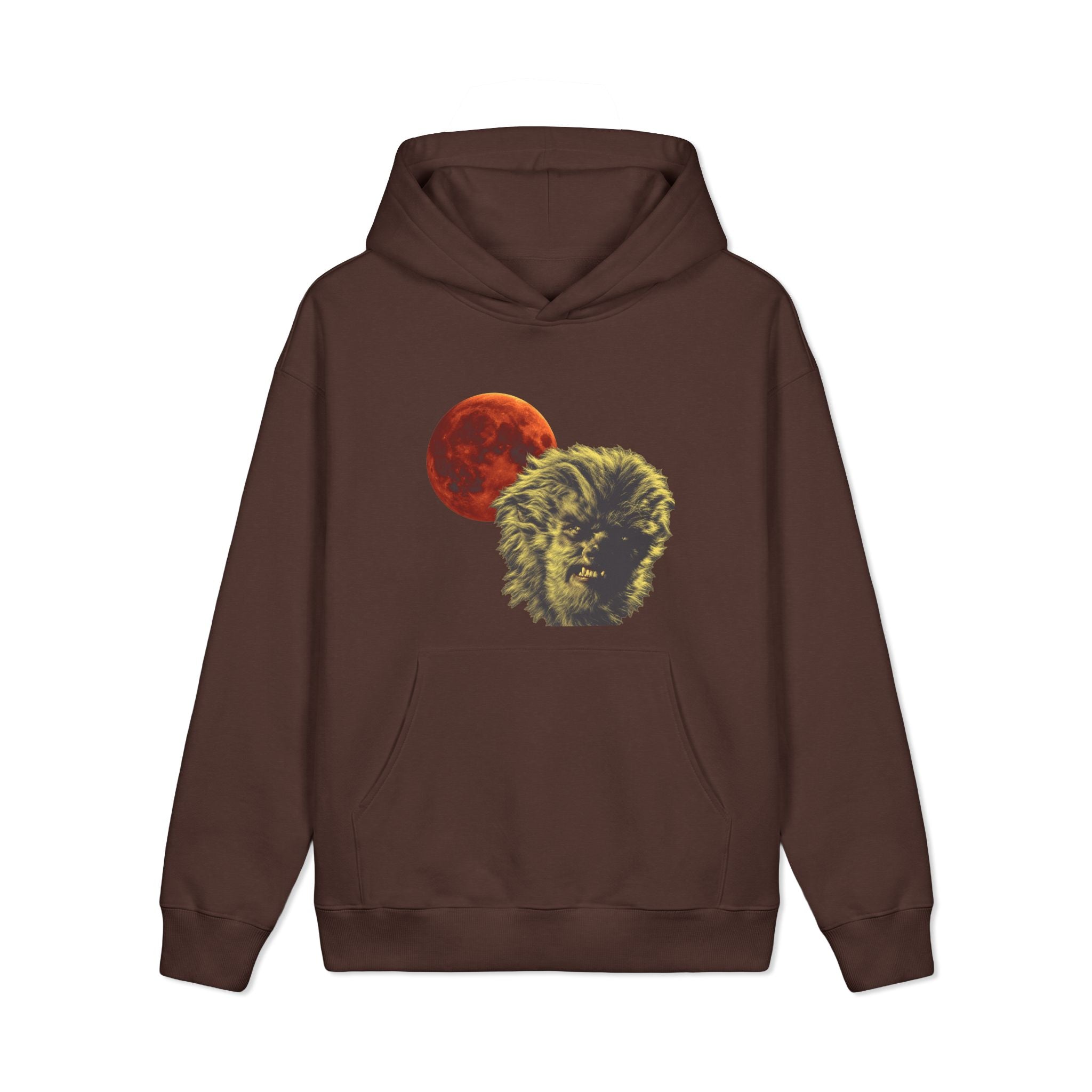 Halloween - Midnight Moon and Werewolf - Unisex Mainstreet Heavyweight Hooded Sweatshirt