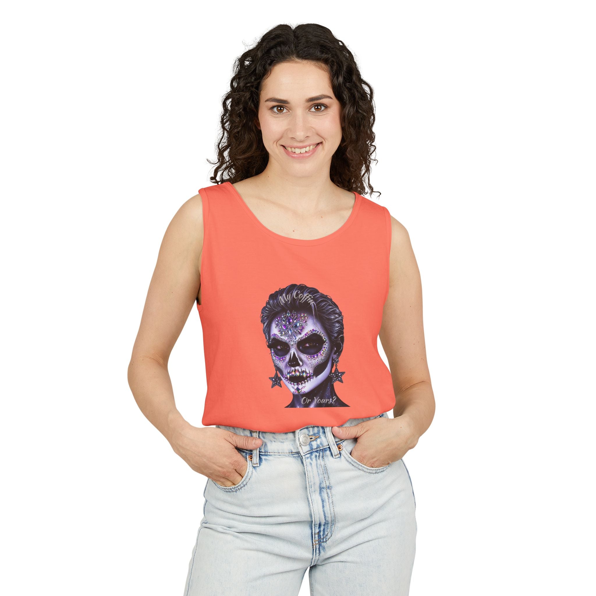 Halloween - Día de los Muertos -Unisex Garment-Dyed Tank Top
