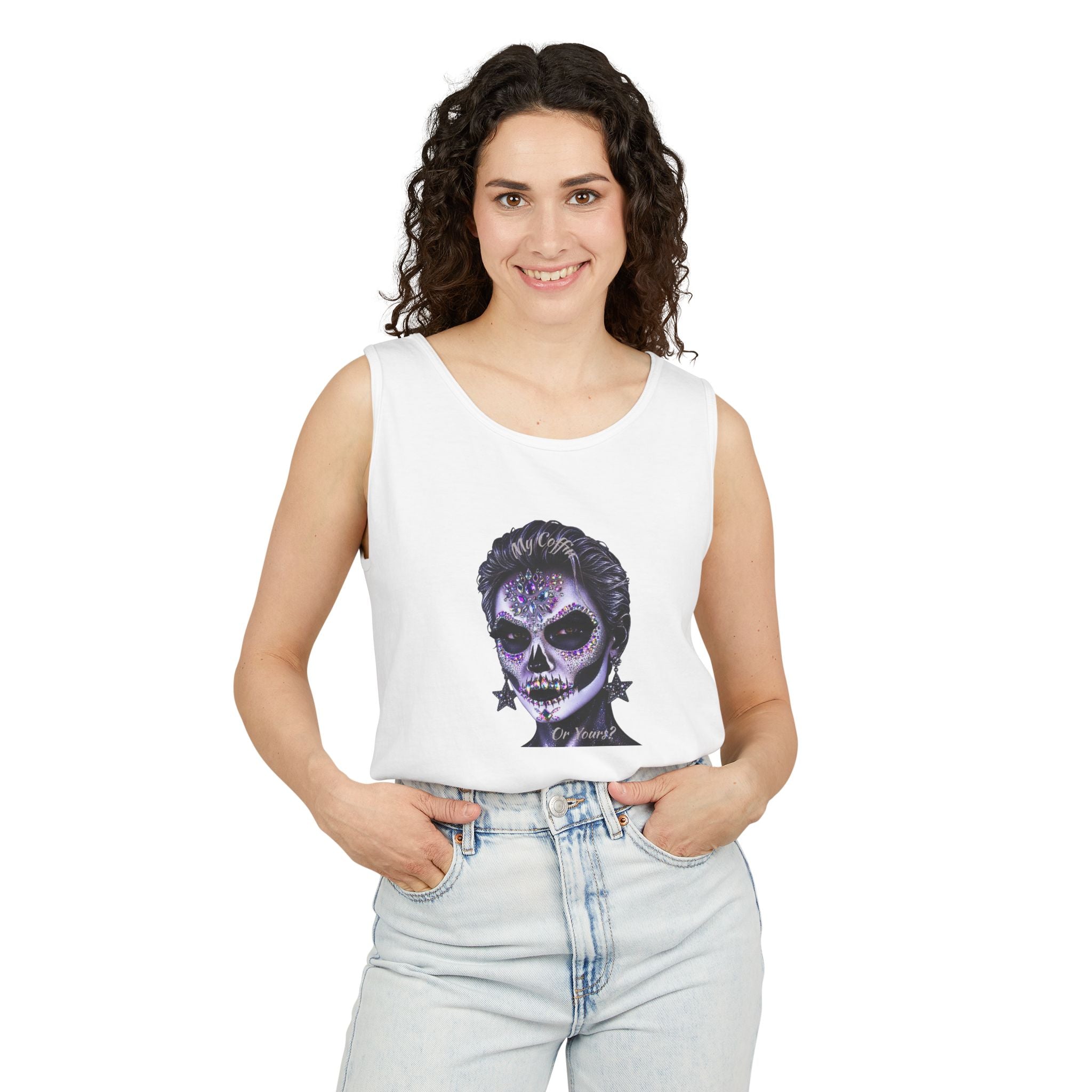 Halloween - Día de los Muertos -Unisex Garment-Dyed Tank Top