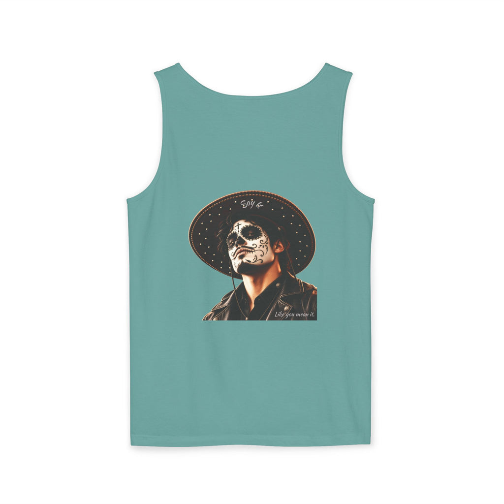 Halloween - Día de los Muertos -Unisex Garment-Dyed Tank Top