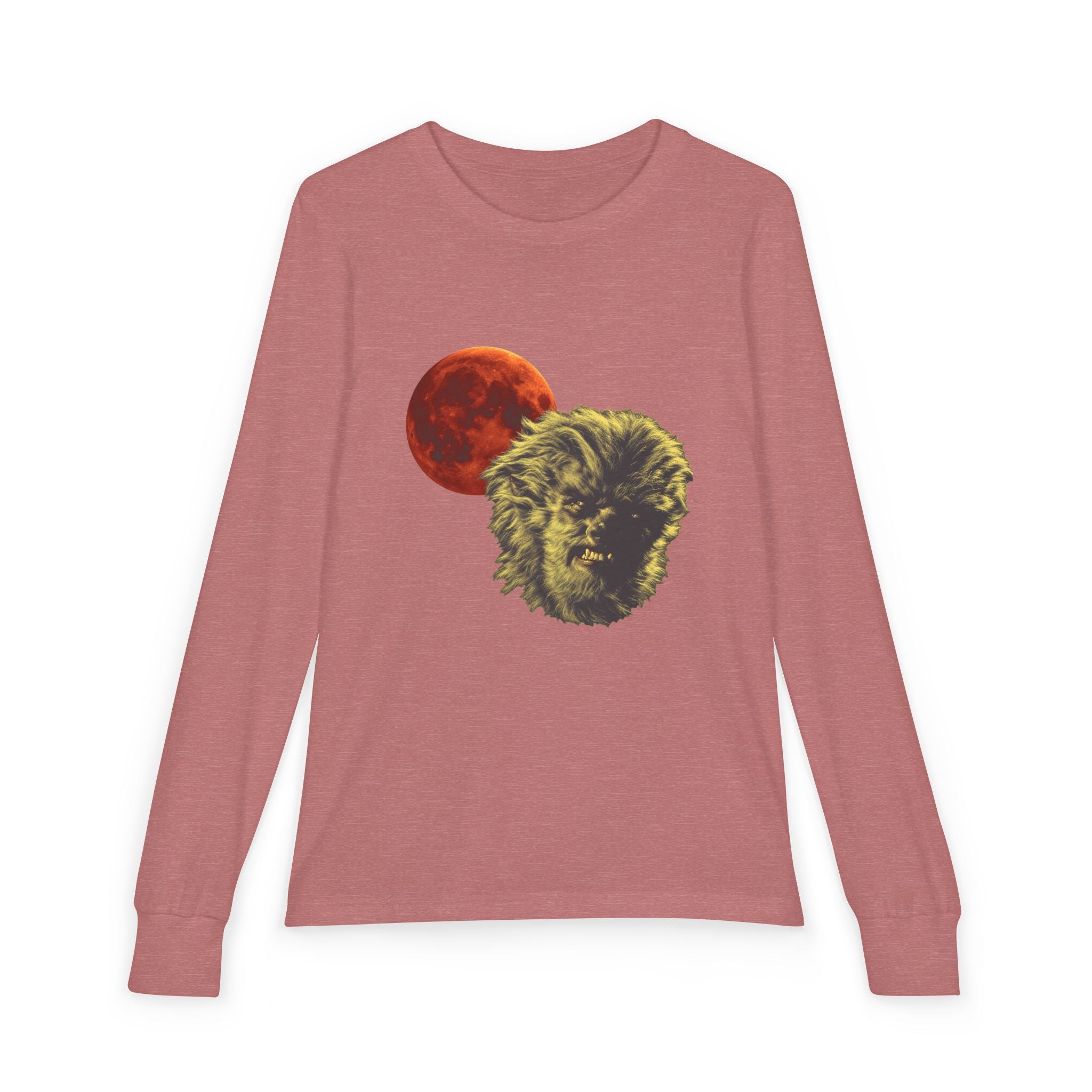 Halloween - Blood Moon and Werewolf - Youth Jersey Long Sleeve Tee