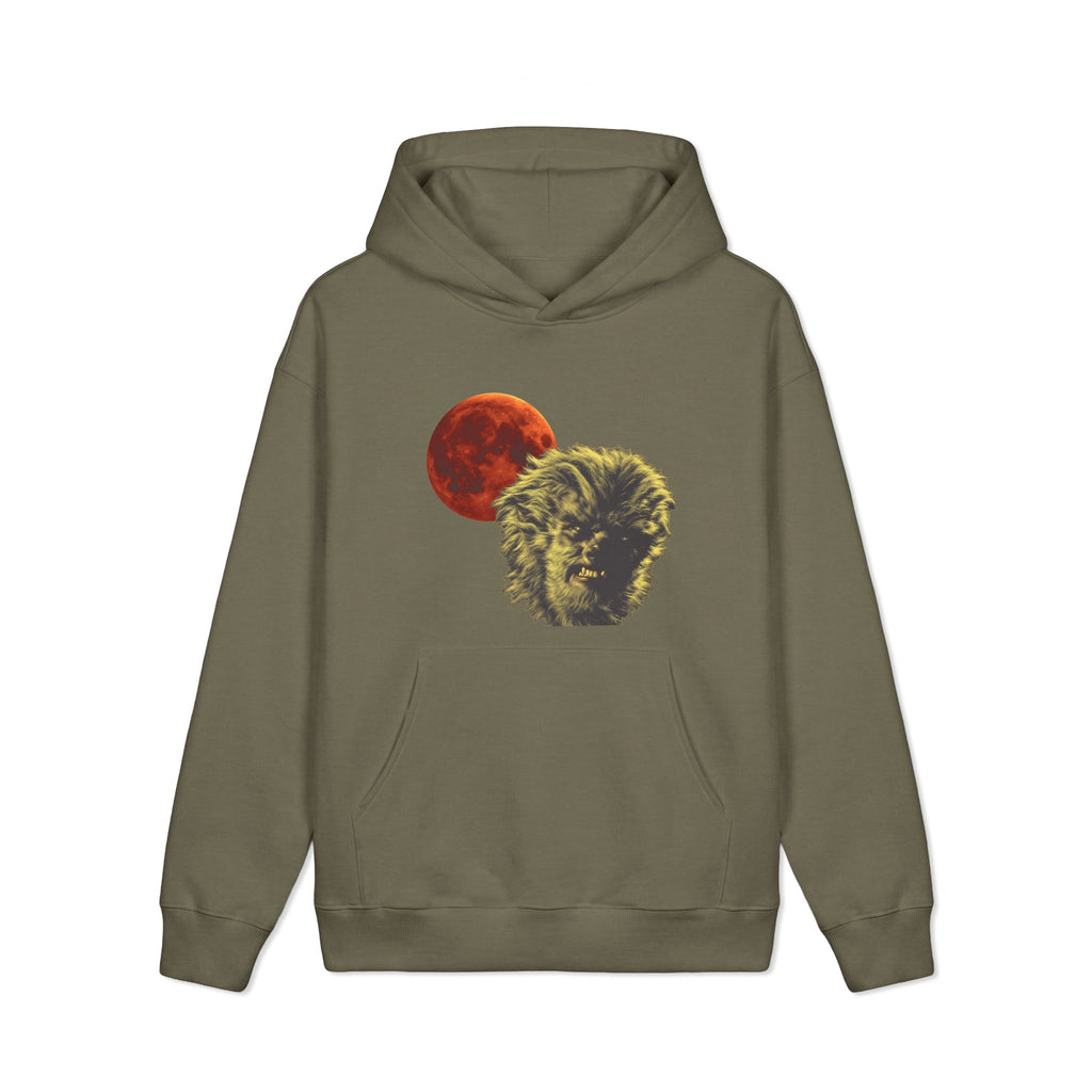 Halloween - Midnight Moon and Werewolf - Unisex Mainstreet Heavyweight Hooded Sweatshirt