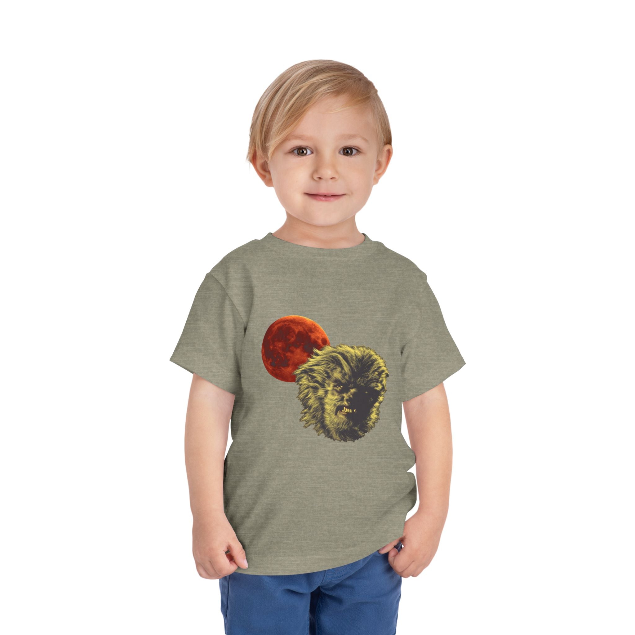 Halloween - Blood Moon and Werewolf - Toddler Short Sleeve Tee
