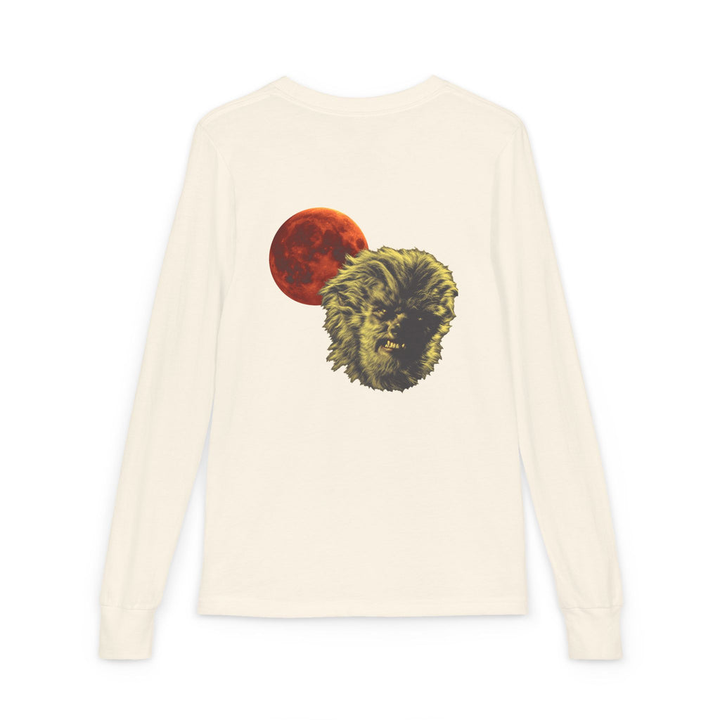 Halloween - Blood Moon and Werewolf - Youth Jersey Long Sleeve Tee