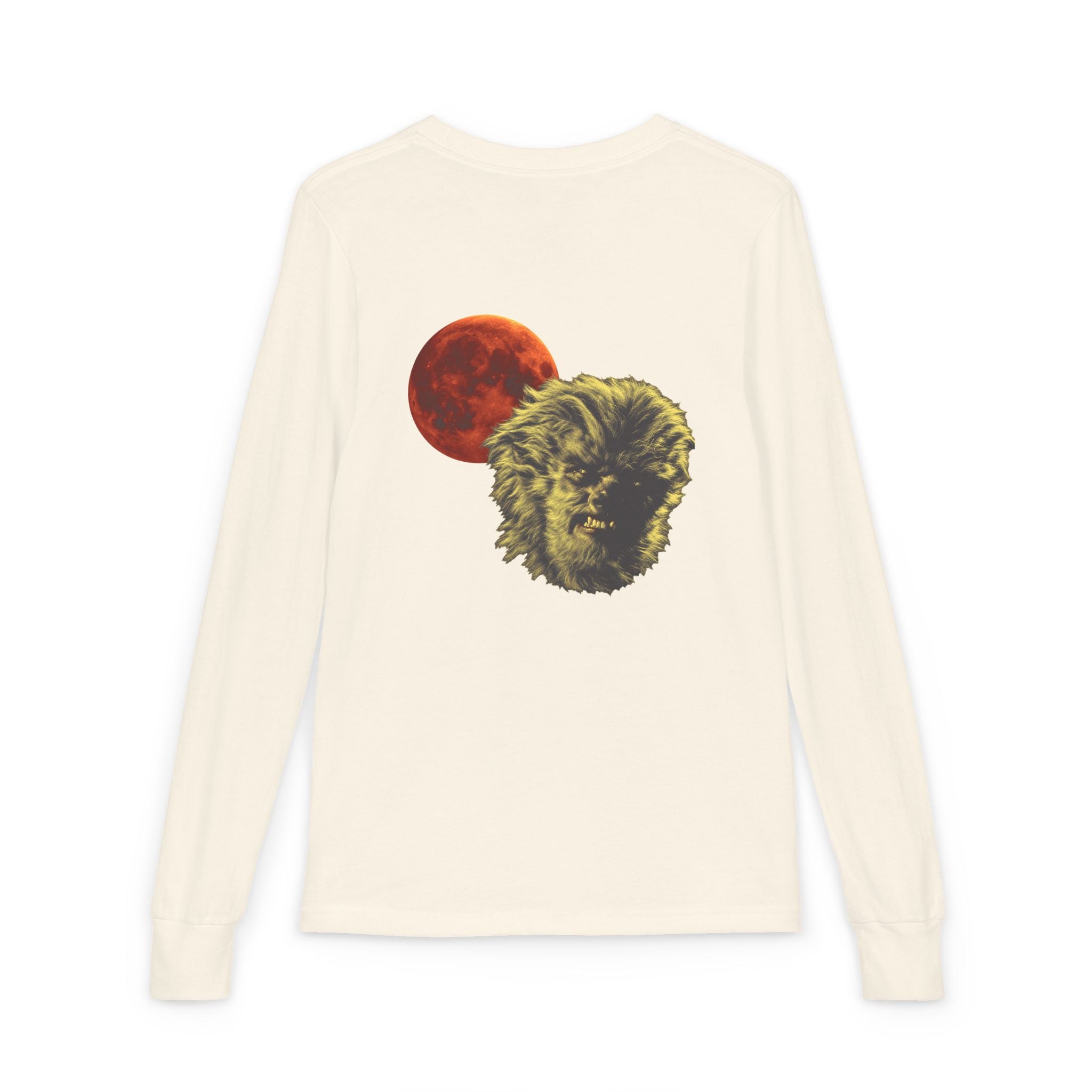 Halloween - Blood Moon and Werewolf - Youth Jersey Long Sleeve Tee