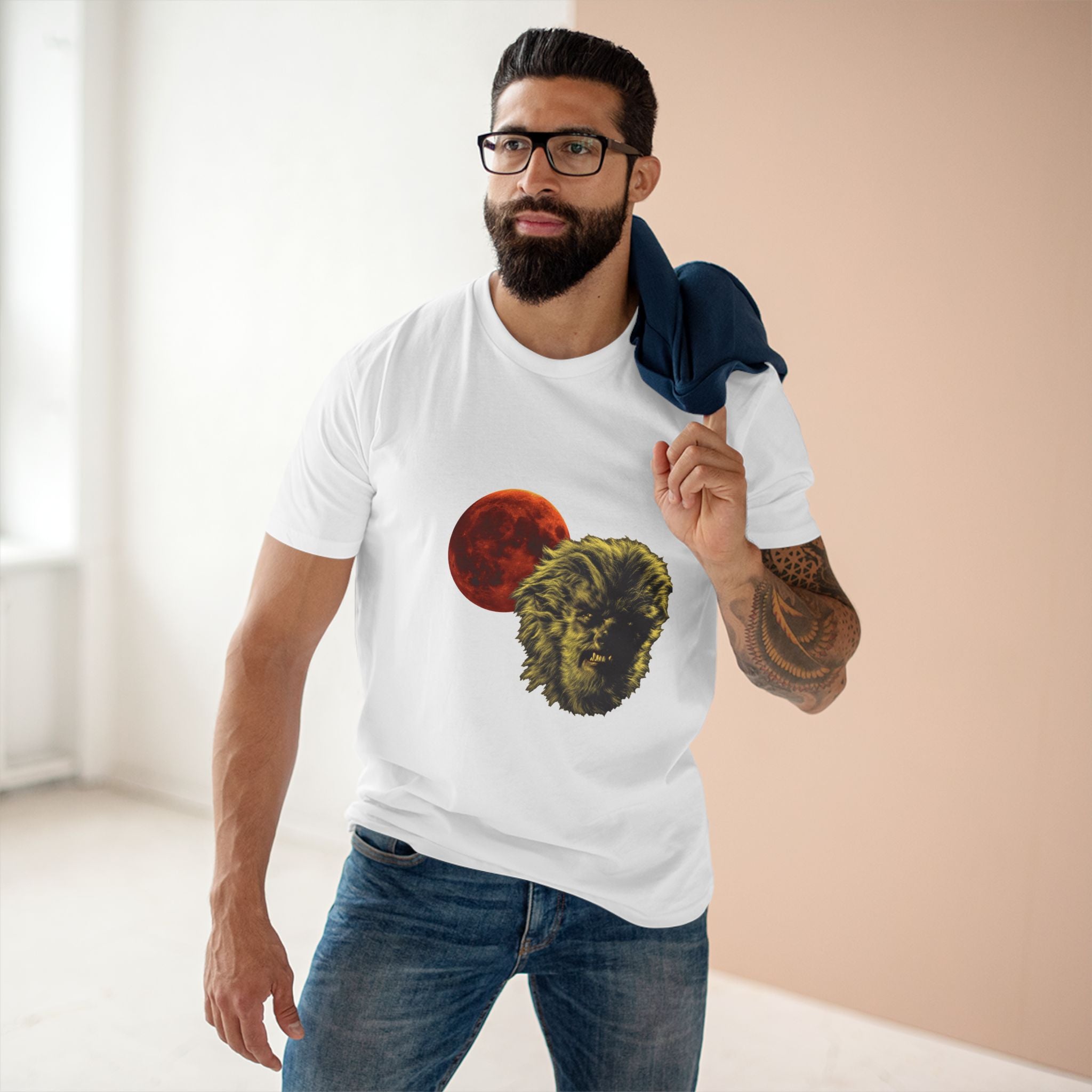 Halloween - Midnight Moon and Werewolf - Adult Staple Tee