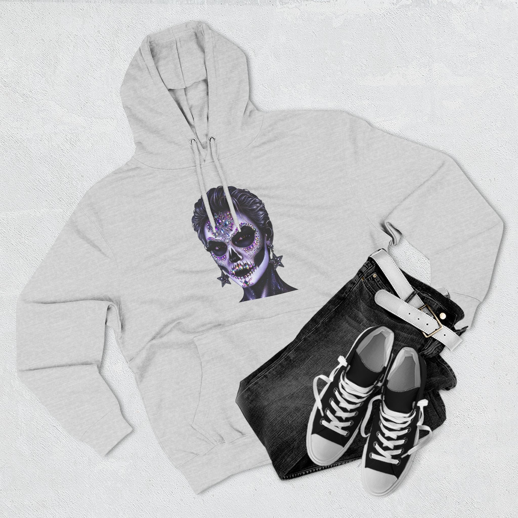 Halloween - Día de los Muertos -Three-Panel Fleece Hoodie