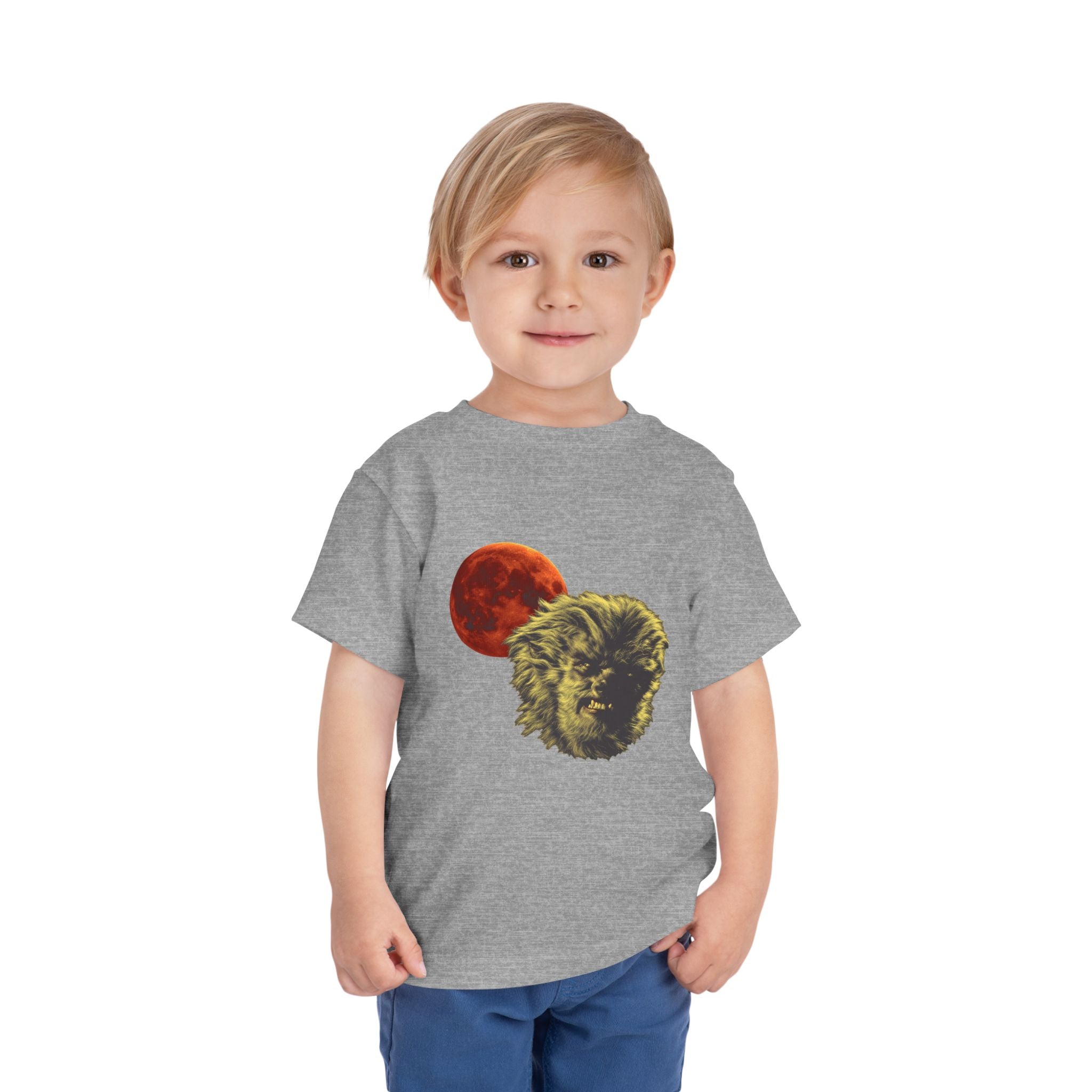 Halloween - Blood Moon and Werewolf - Toddler Short Sleeve Tee