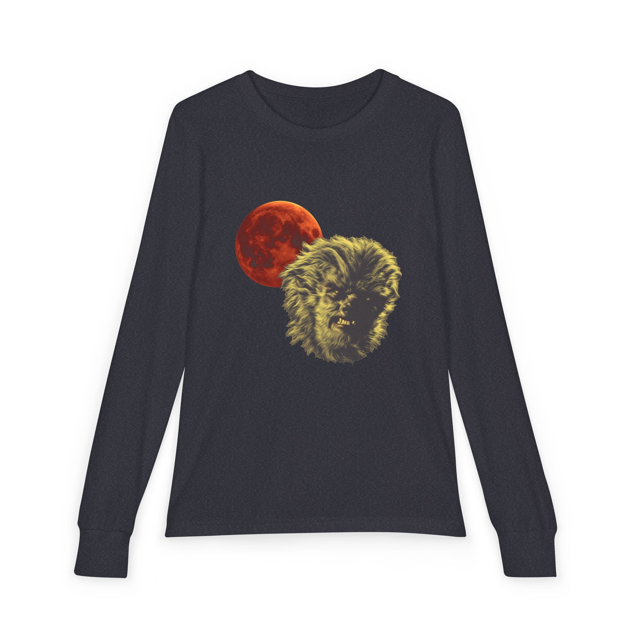Halloween - Blood Moon and Werewolf - Youth Jersey Long Sleeve Tee