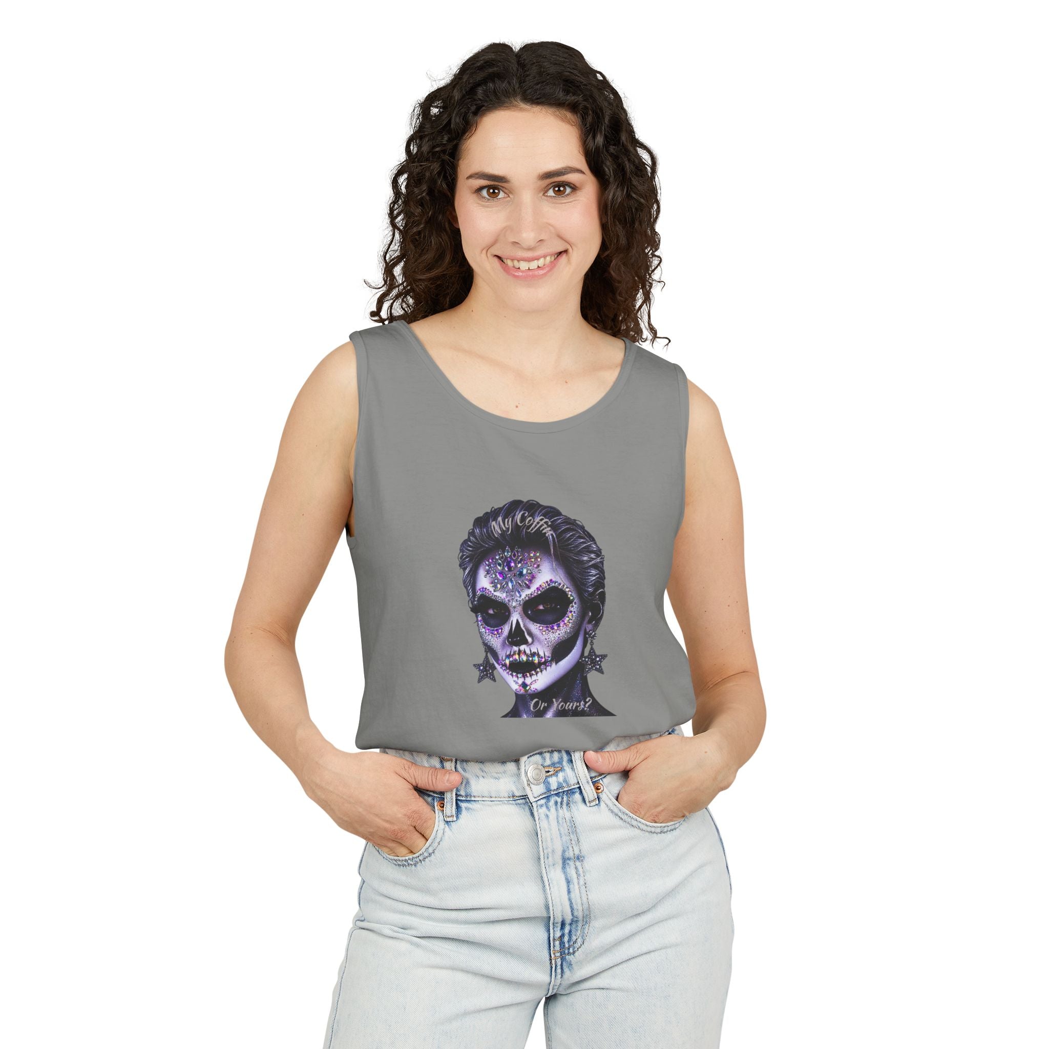Halloween - Día de los Muertos -Unisex Garment-Dyed Tank Top