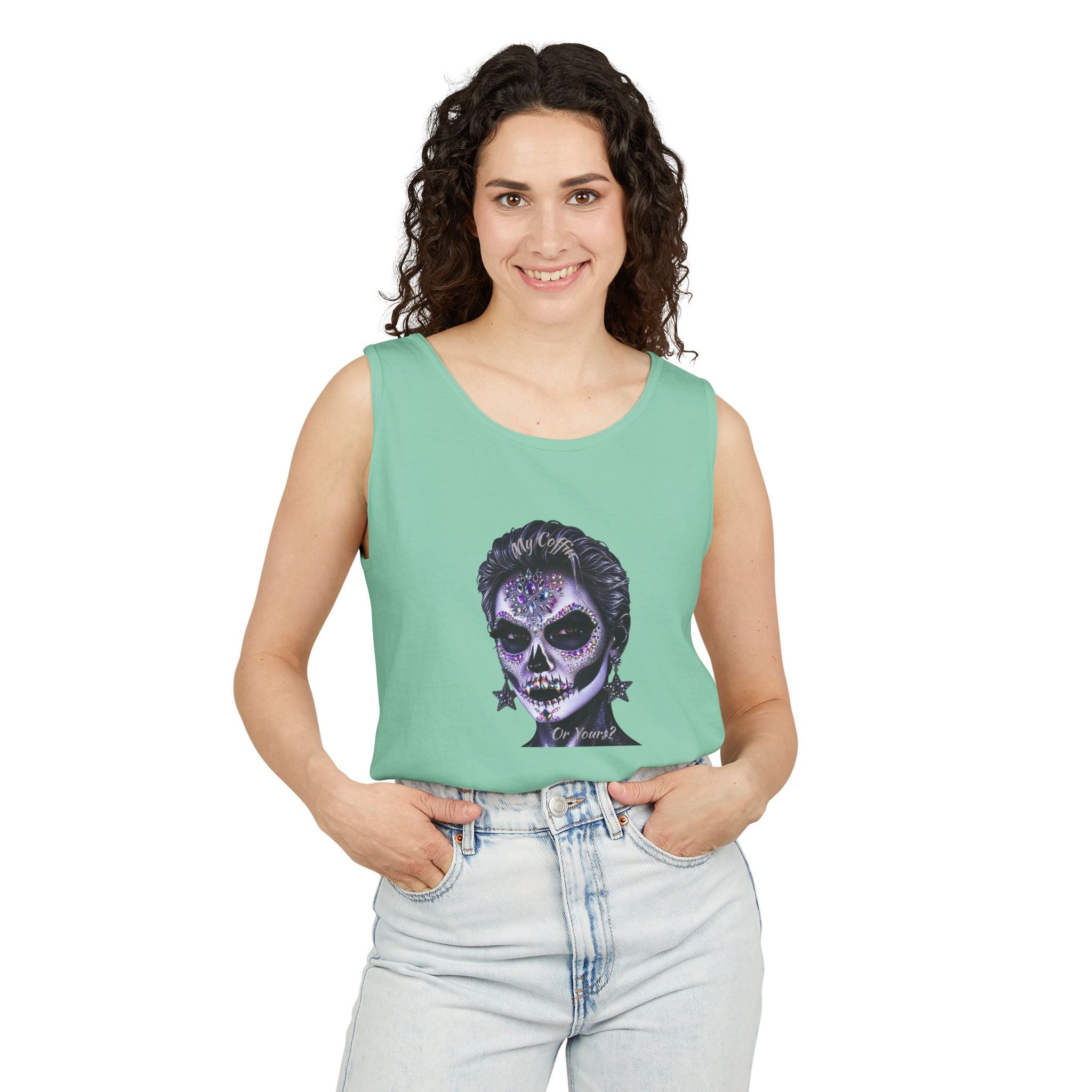 Halloween - Día de los Muertos -Unisex Garment-Dyed Tank Top