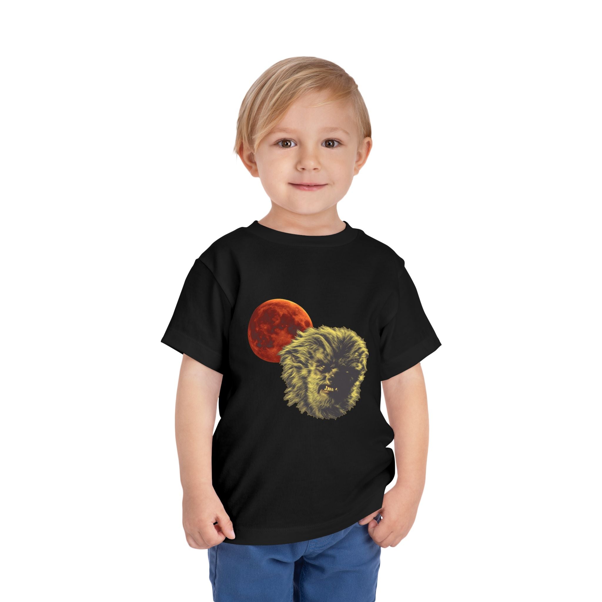 Halloween - Blood Moon and Werewolf - Toddler Short Sleeve Tee