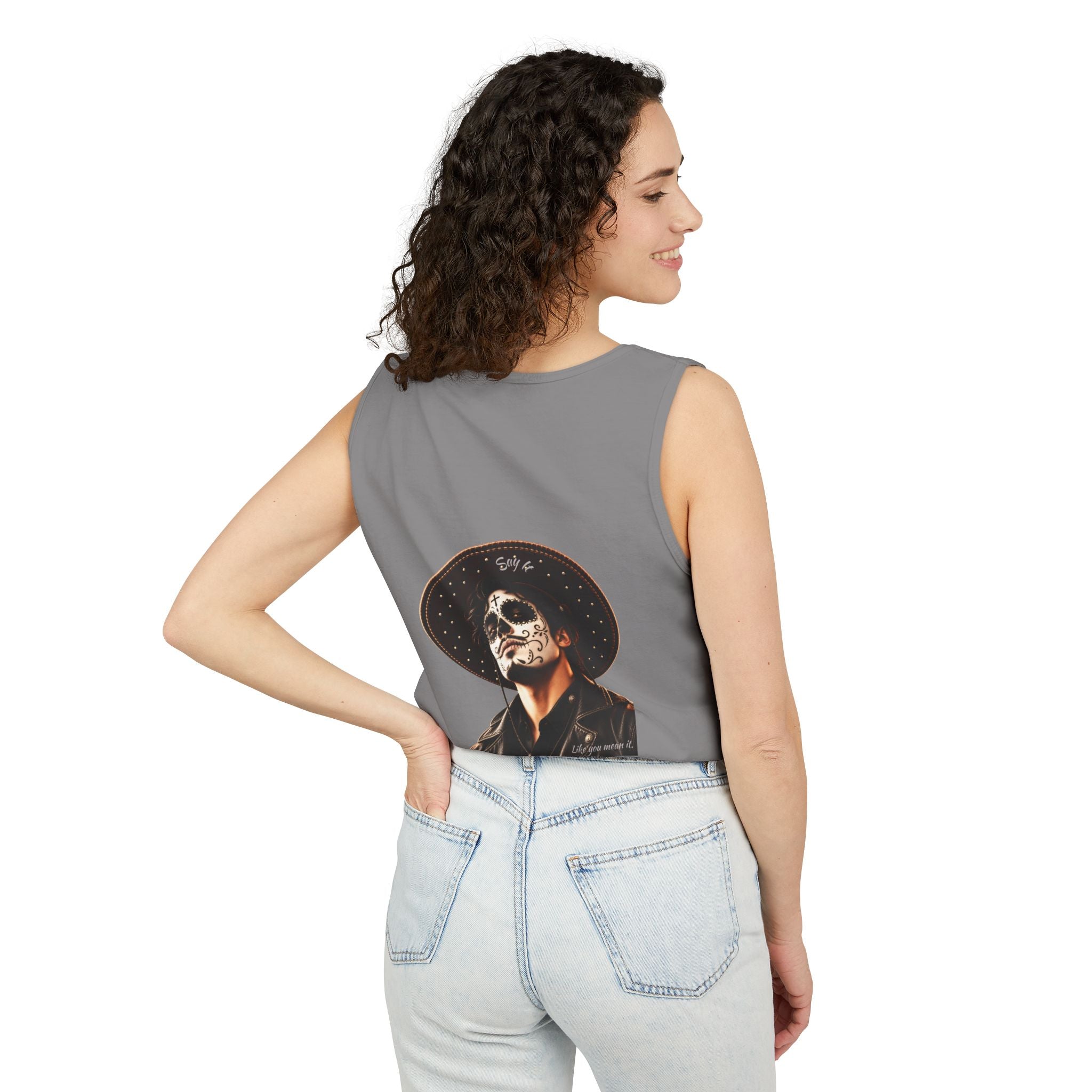 Halloween - Día de los Muertos -Unisex Garment-Dyed Tank Top