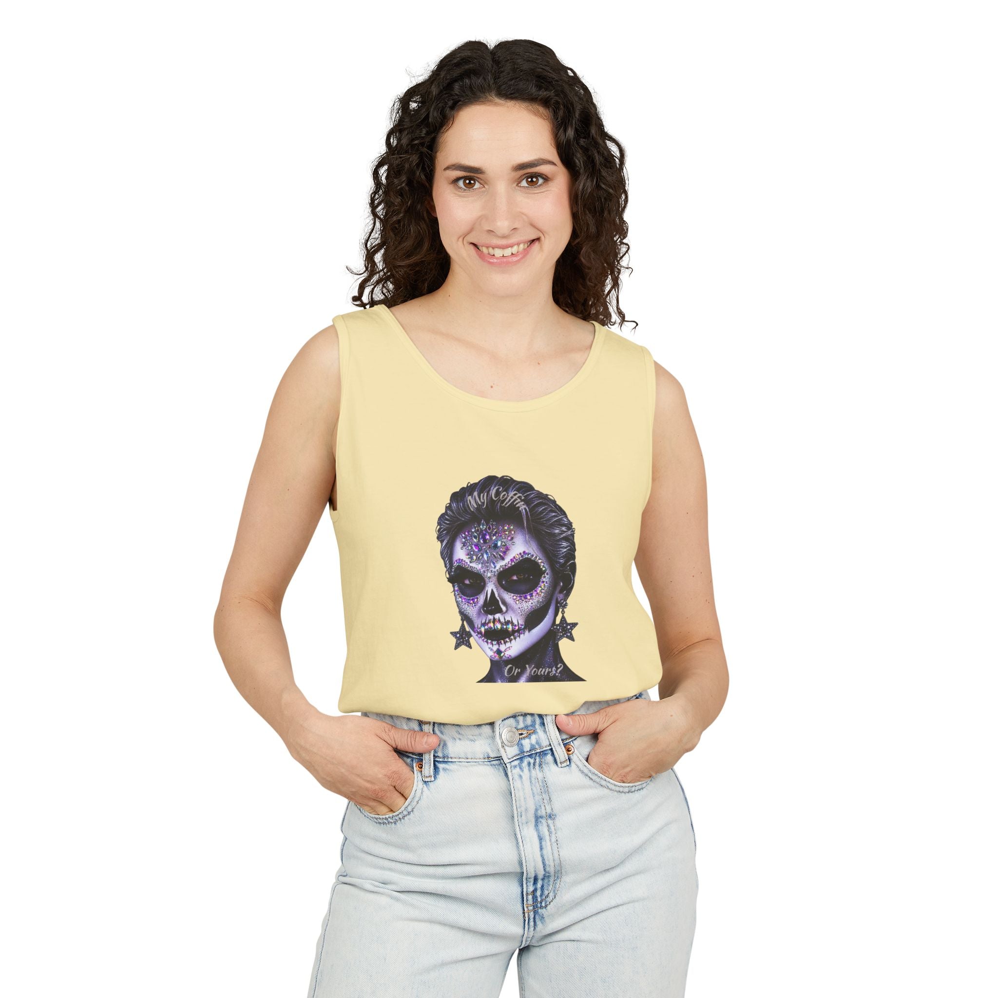 Halloween - Día de los Muertos -Unisex Garment-Dyed Tank Top