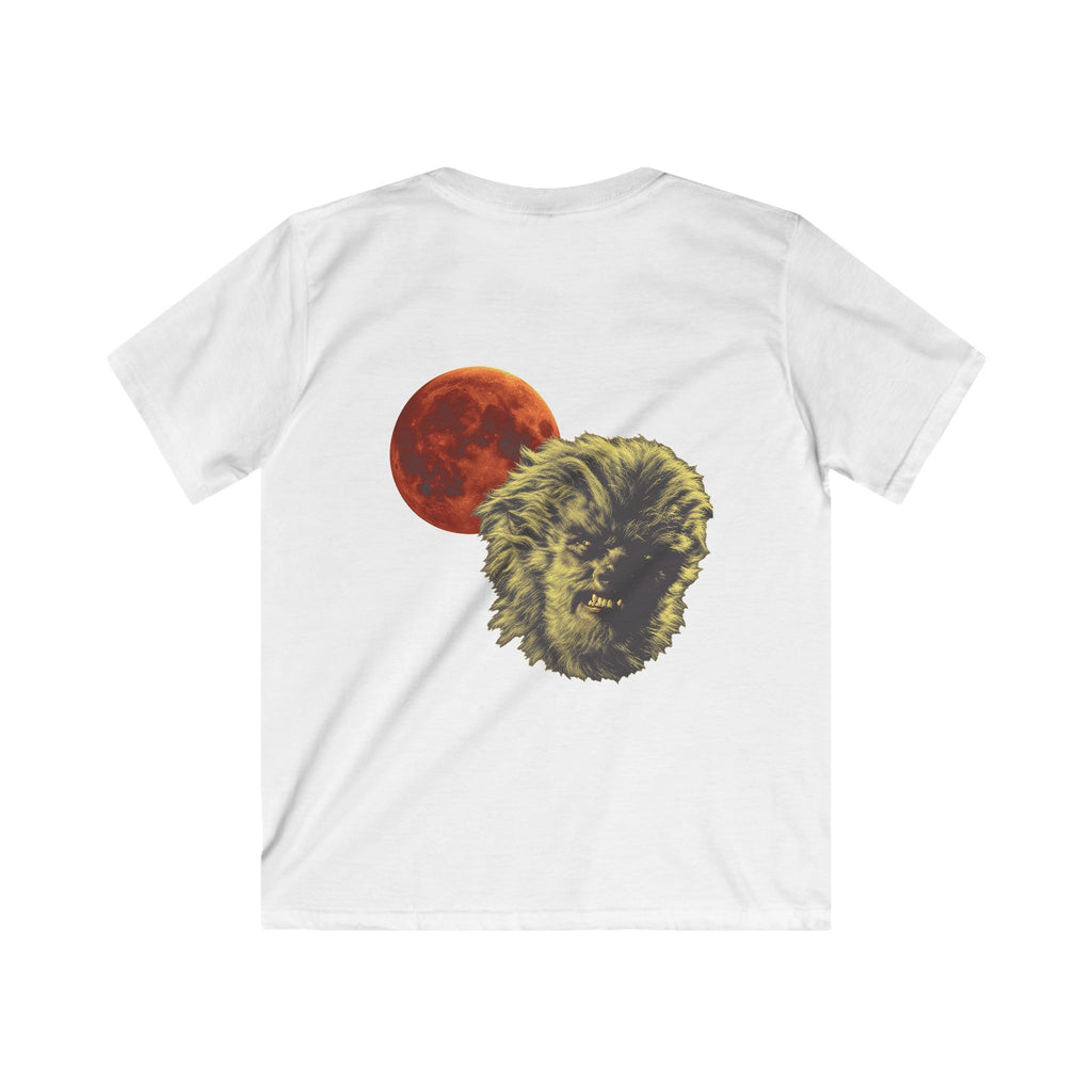 Halloween - Midnight Moon and Werewolf - Kids Softstyle Tee