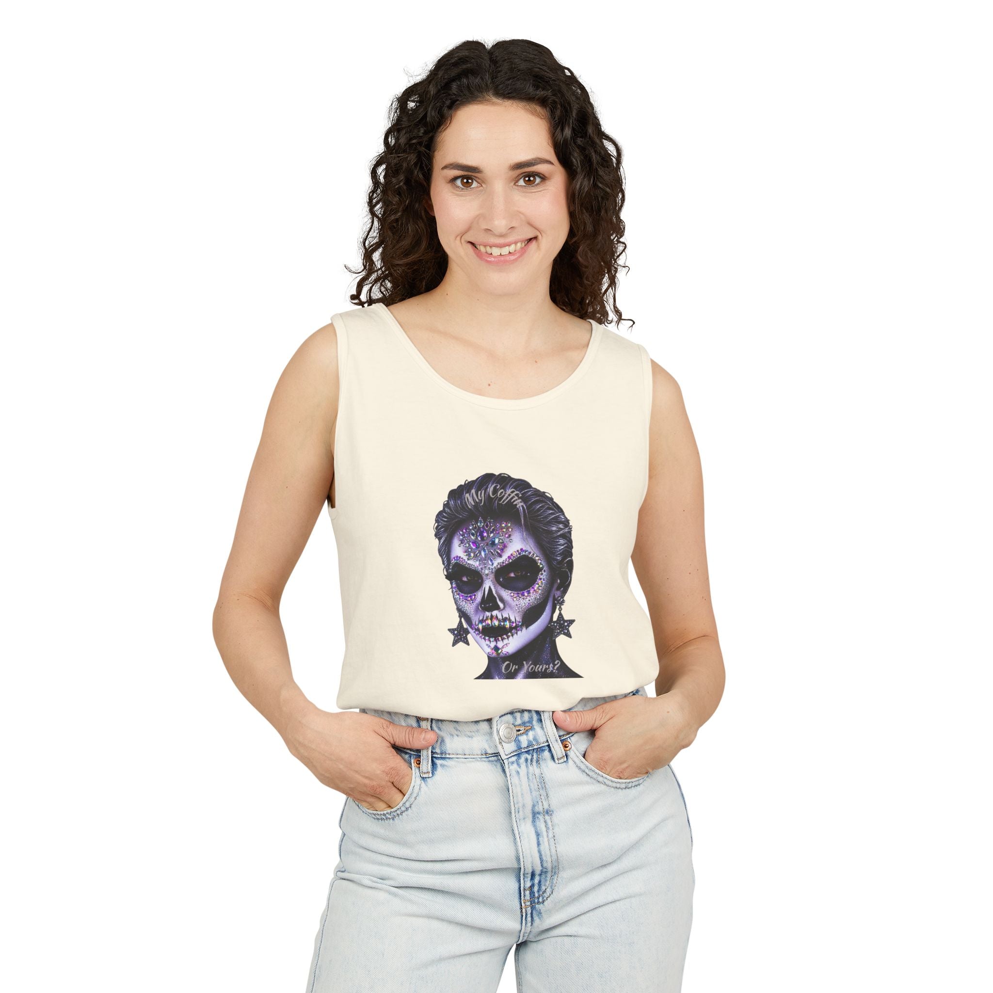 Halloween - Día de los Muertos -Unisex Garment-Dyed Tank Top