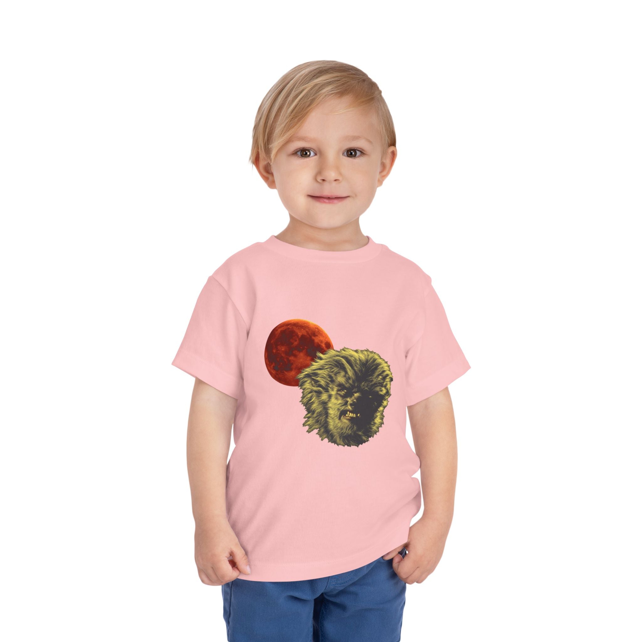 Halloween - Blood Moon and Werewolf - Toddler Short Sleeve Tee
