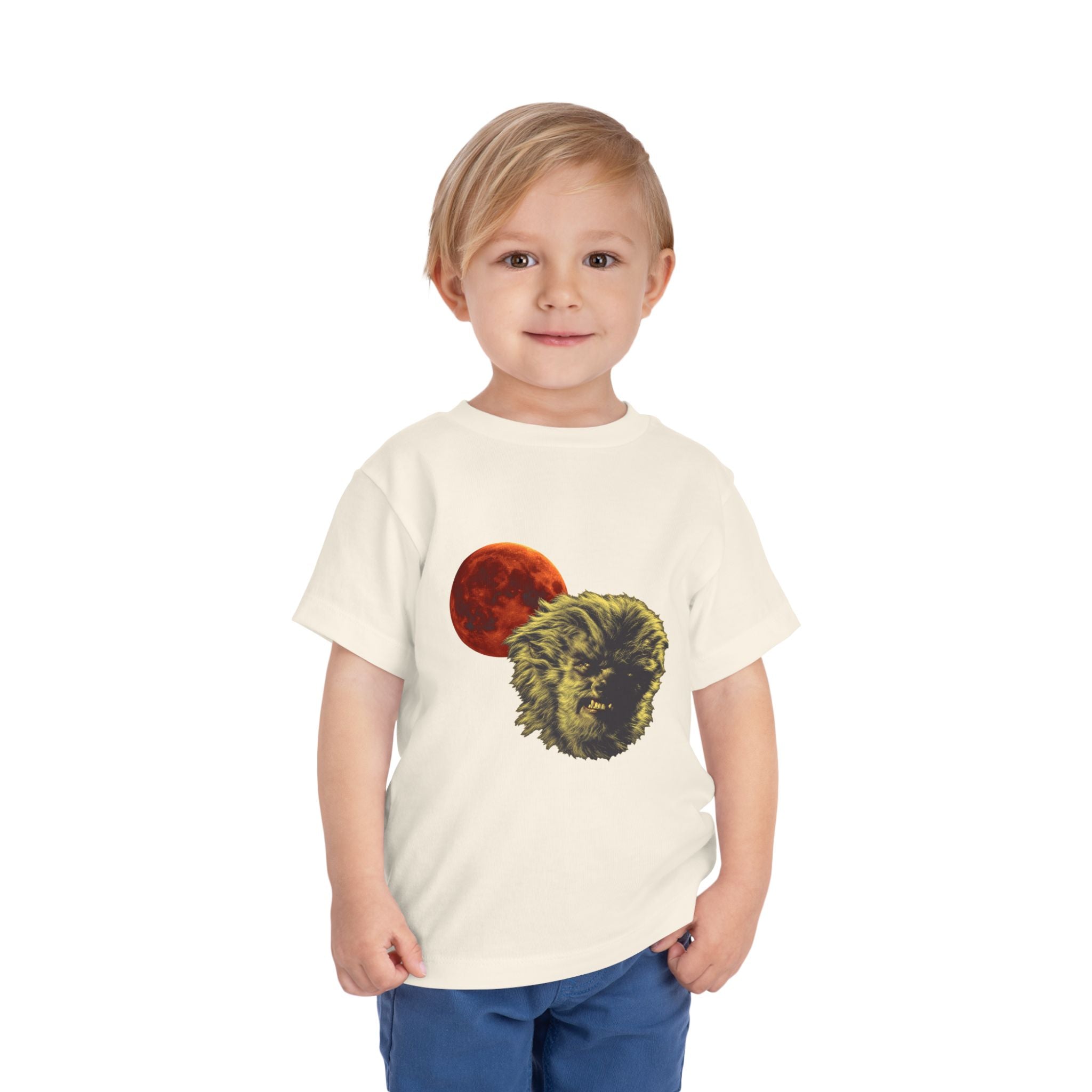 Halloween - Blood Moon and Werewolf - Toddler Short Sleeve Tee