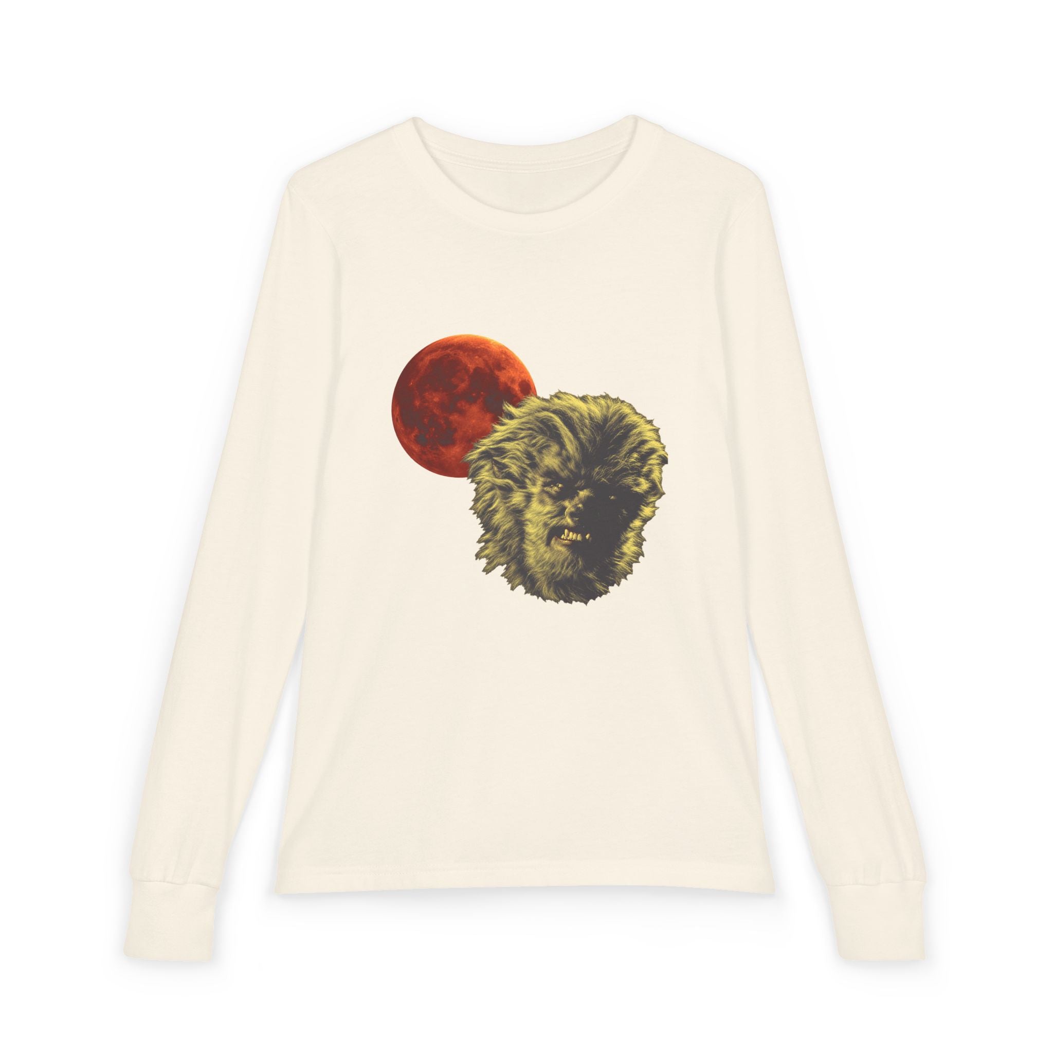Halloween - Blood Moon and Werewolf - Youth Jersey Long Sleeve Tee