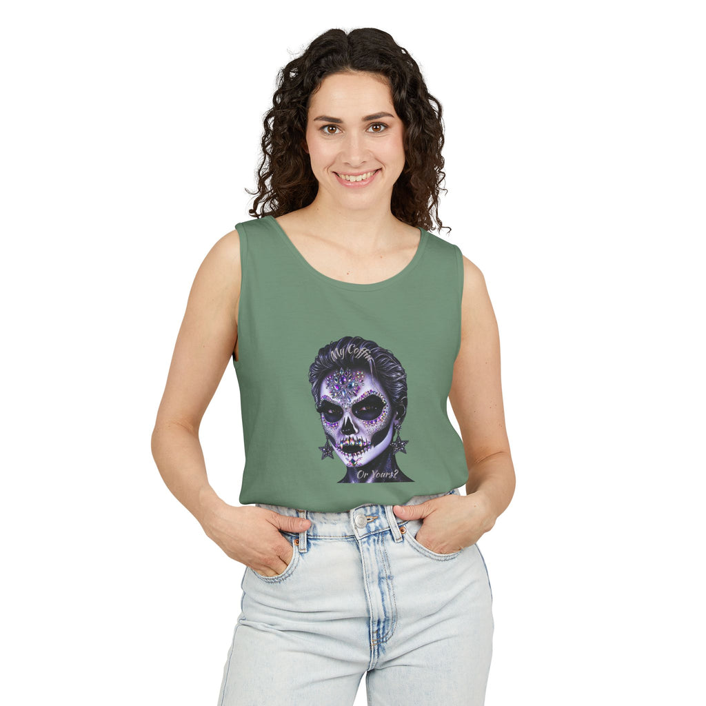 Halloween - Día de los Muertos -Unisex Garment-Dyed Tank Top
