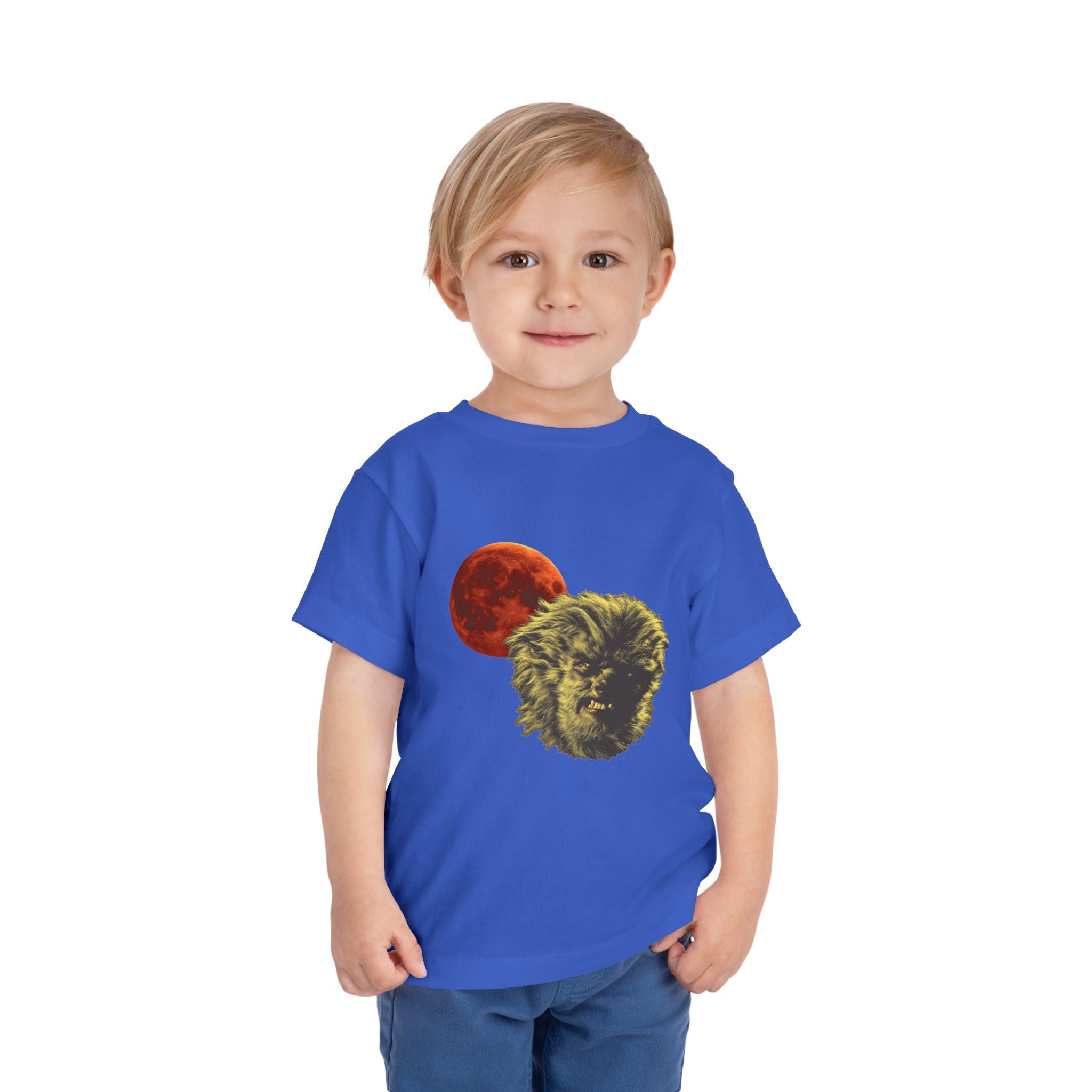 Halloween - Blood Moon and Werewolf - Toddler Short Sleeve Tee