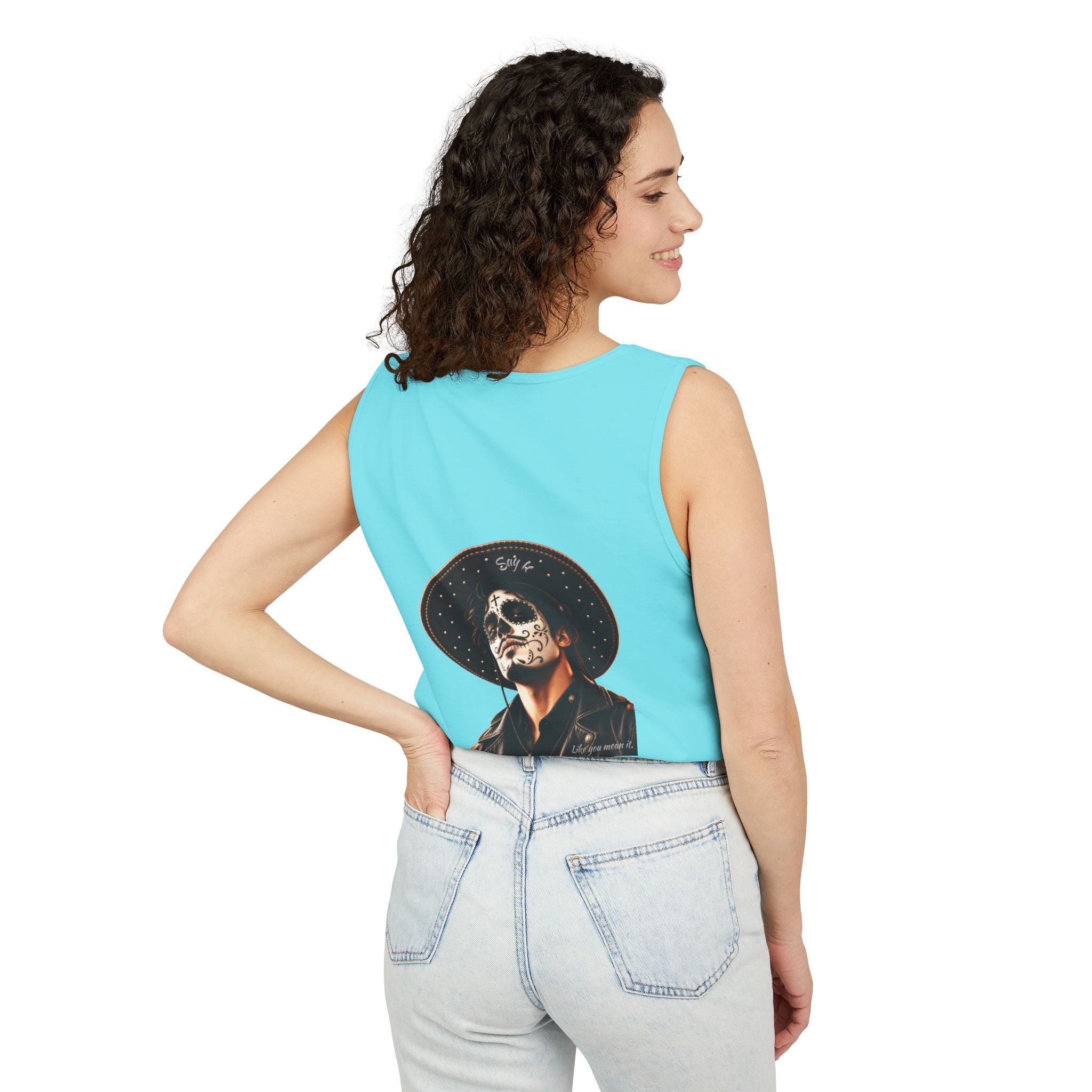 Halloween - Día de los Muertos -Unisex Garment-Dyed Tank Top