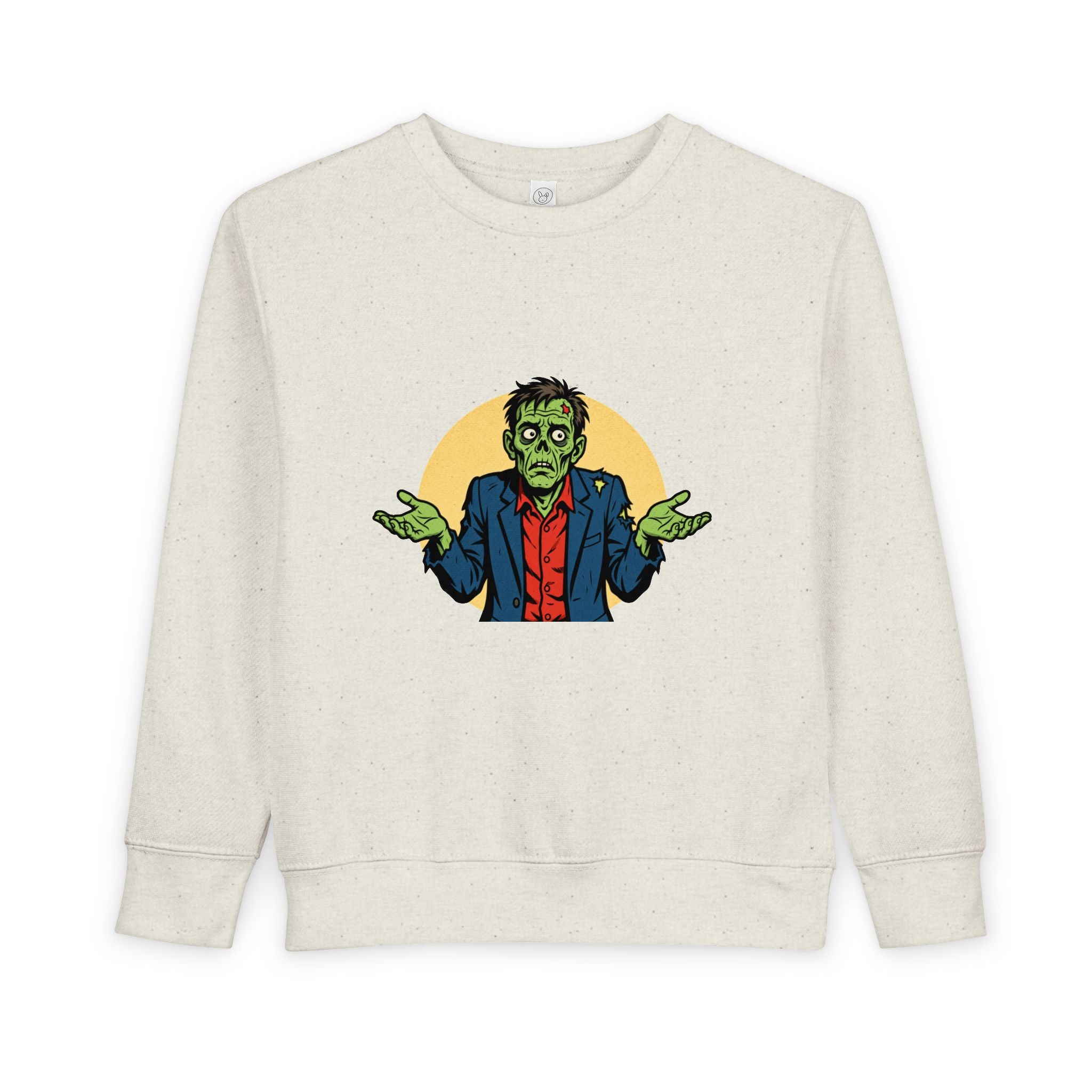 Halloween - Zombie Troubles - Kids Sweatshirt — Cute Shrugging Zombie Toddler Pullover