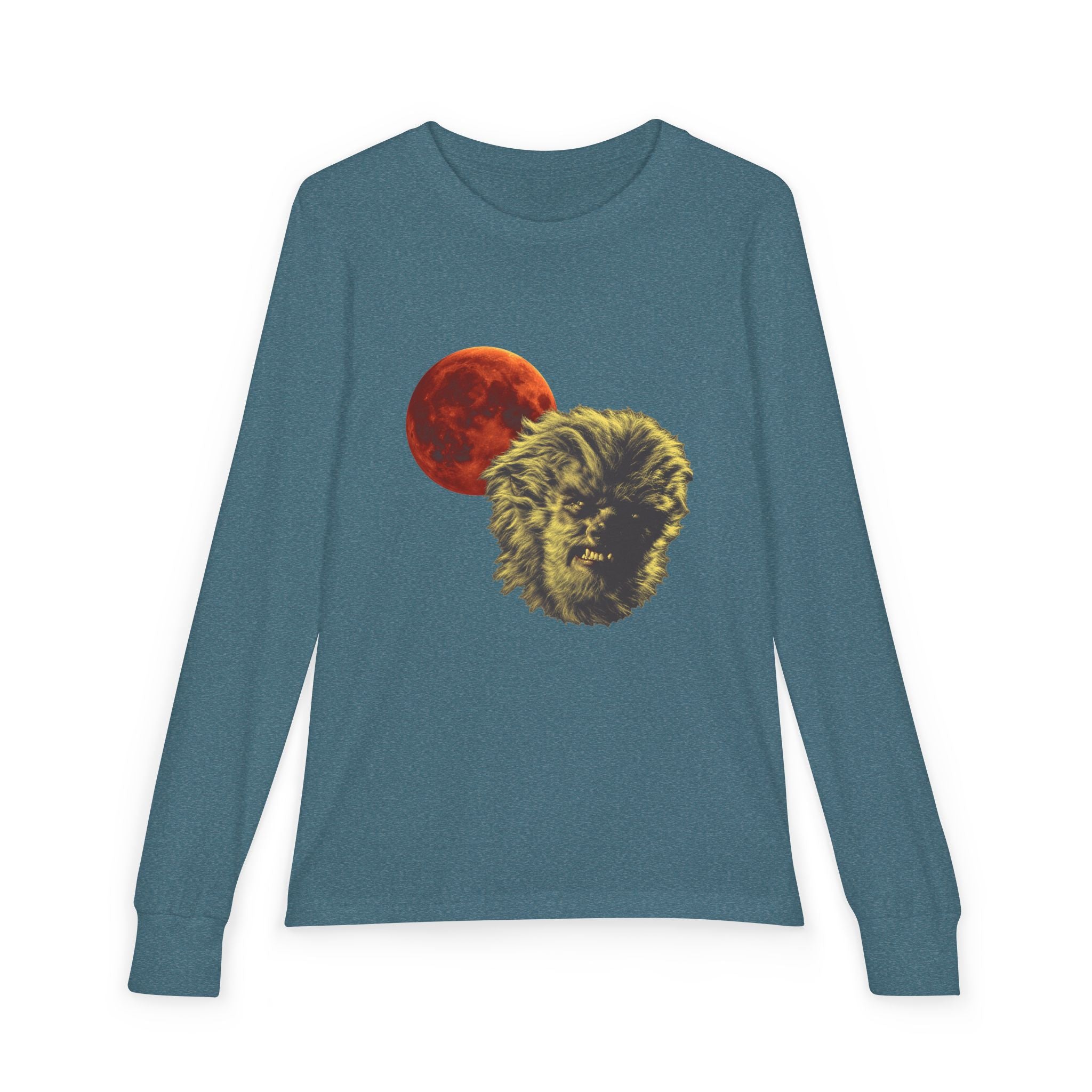 Halloween - Blood Moon and Werewolf - Youth Jersey Long Sleeve Tee