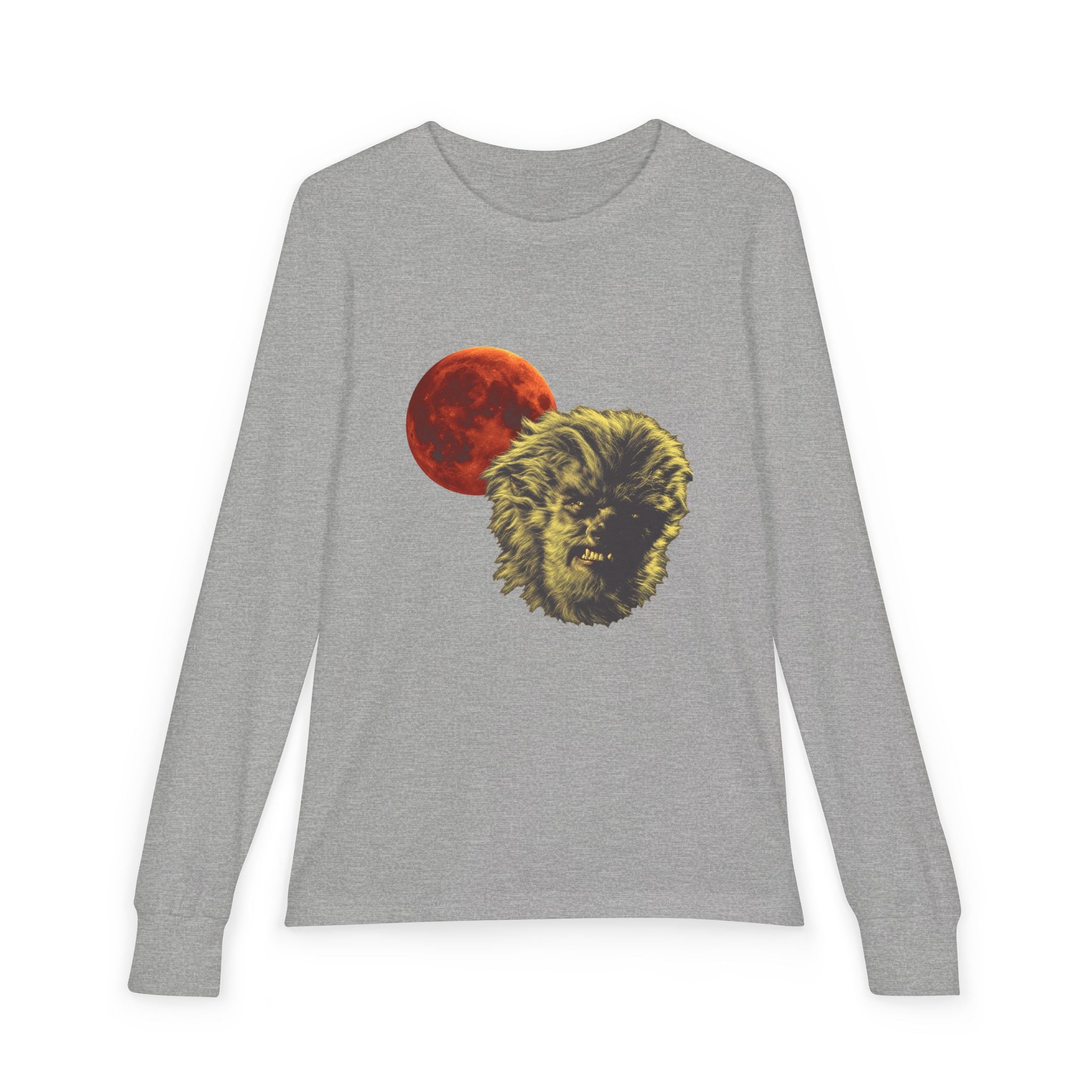 Halloween - Blood Moon and Werewolf - Youth Jersey Long Sleeve Tee