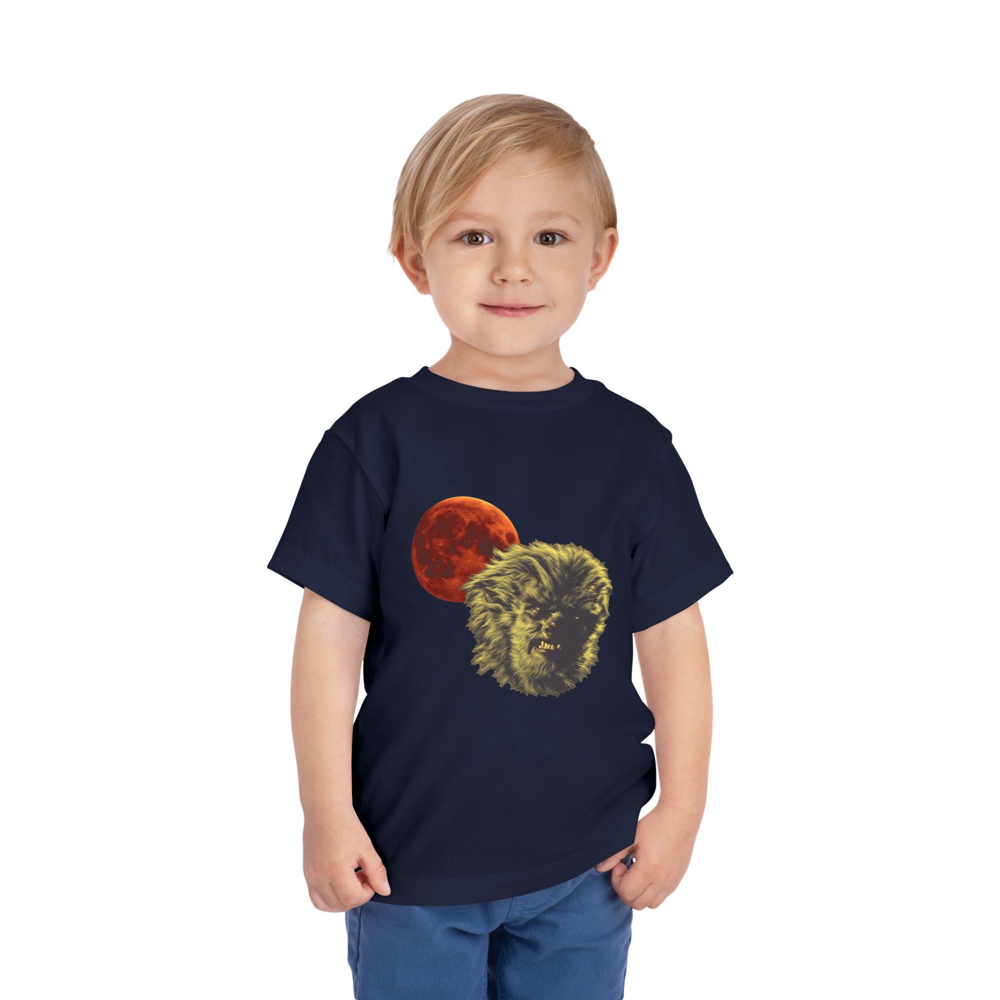Halloween - Blood Moon and Werewolf - Toddler Short Sleeve Tee