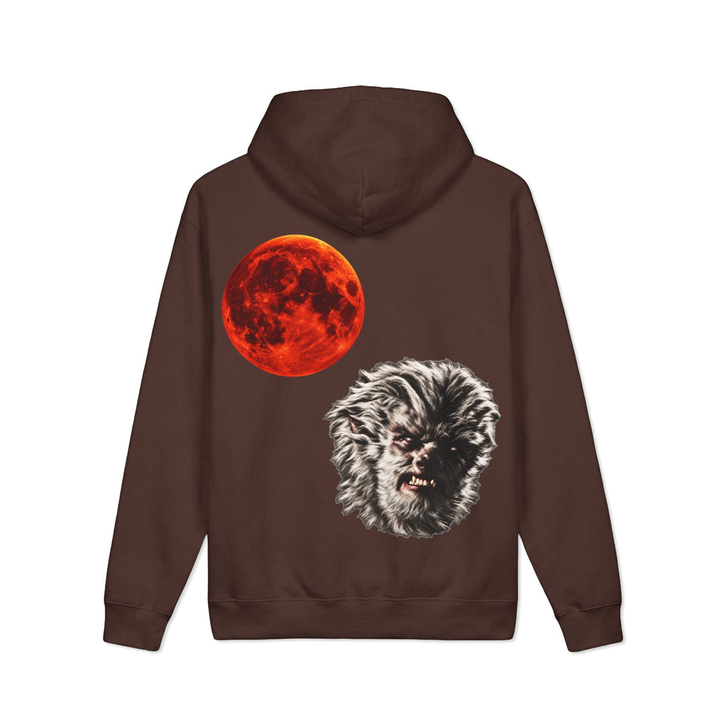 Halloween - Midnight Moon and Werewolf - Unisex Mainstreet Heavyweight Hooded Sweatshirt