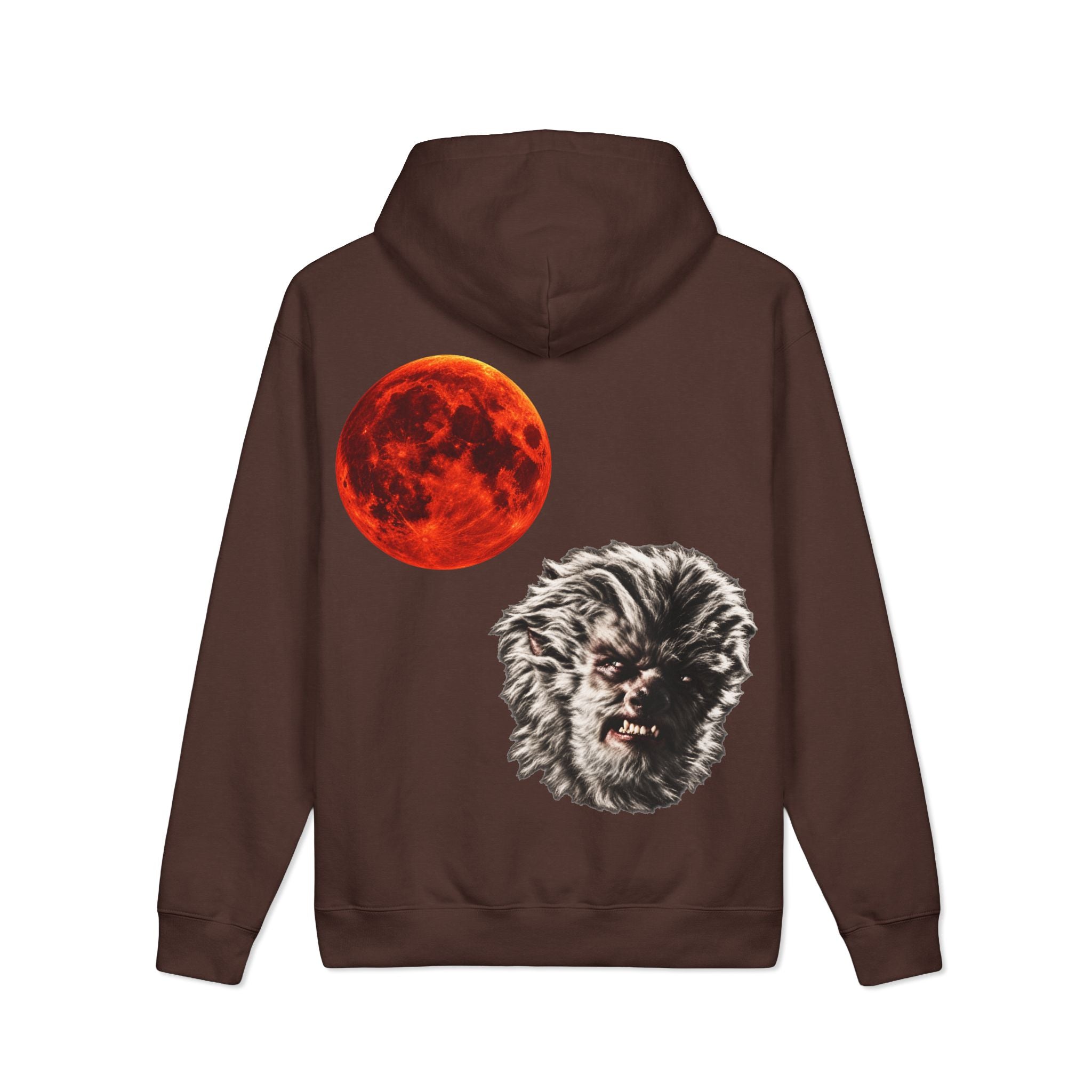 Halloween - Midnight Moon and Werewolf - Unisex Mainstreet Heavyweight Hooded Sweatshirt