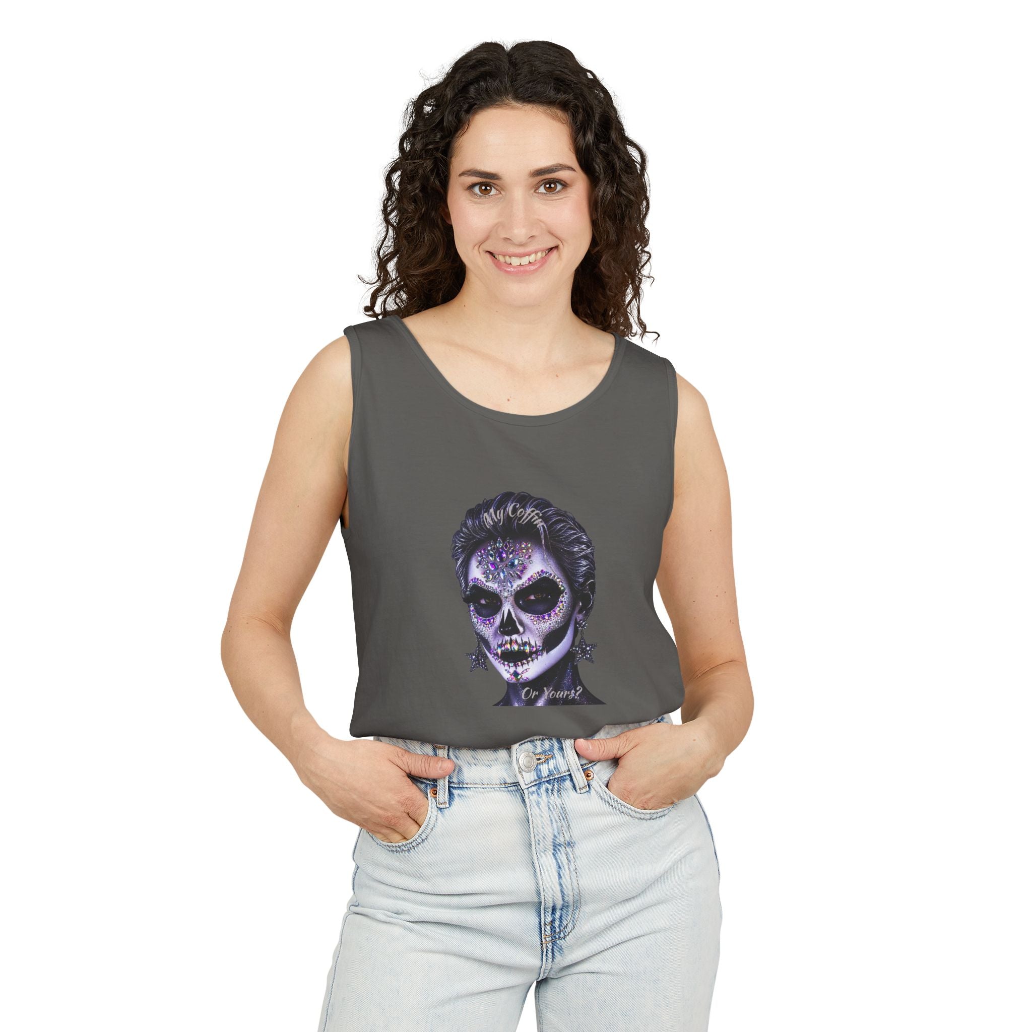 Halloween - Día de los Muertos -Unisex Garment-Dyed Tank Top