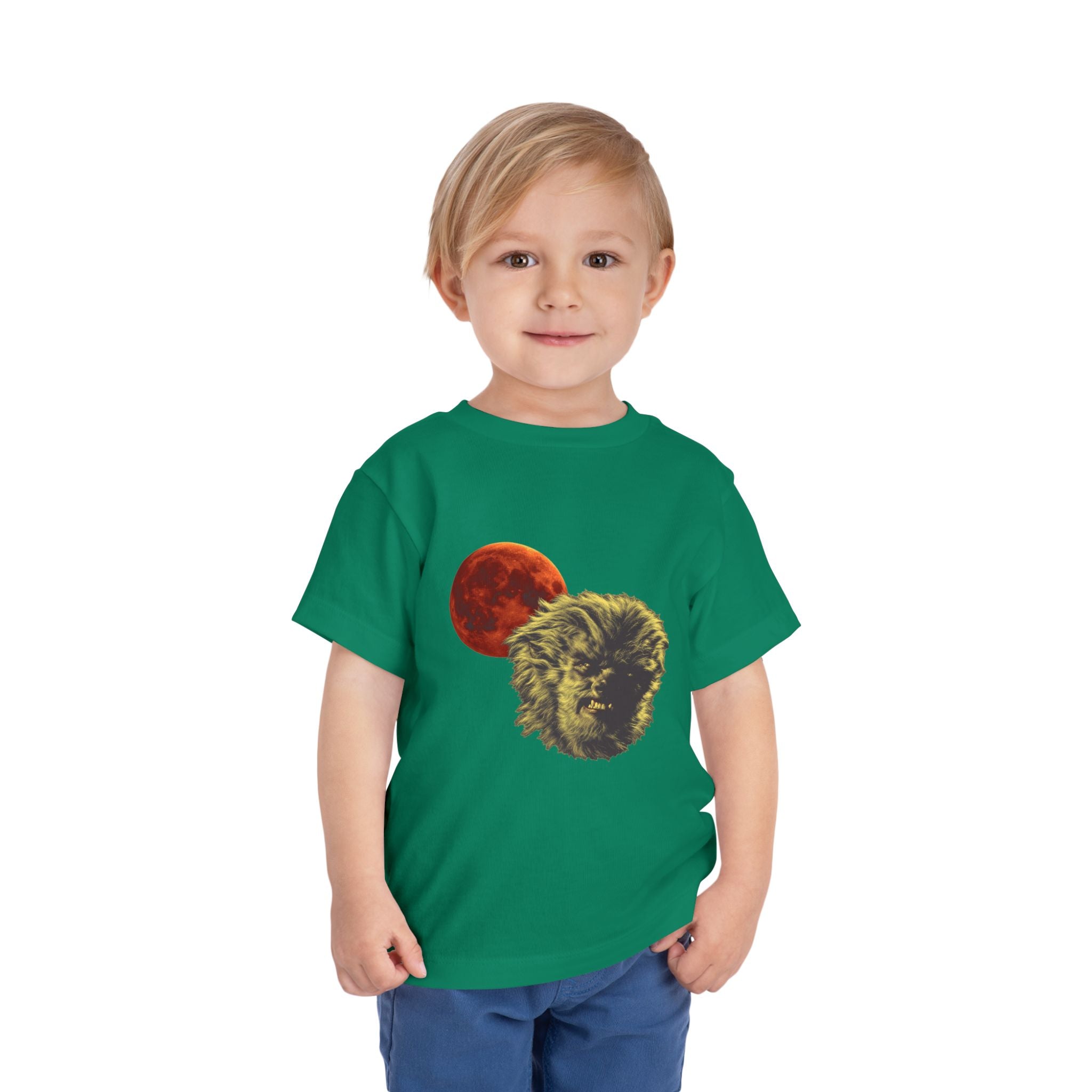Halloween - Blood Moon and Werewolf - Toddler Short Sleeve Tee