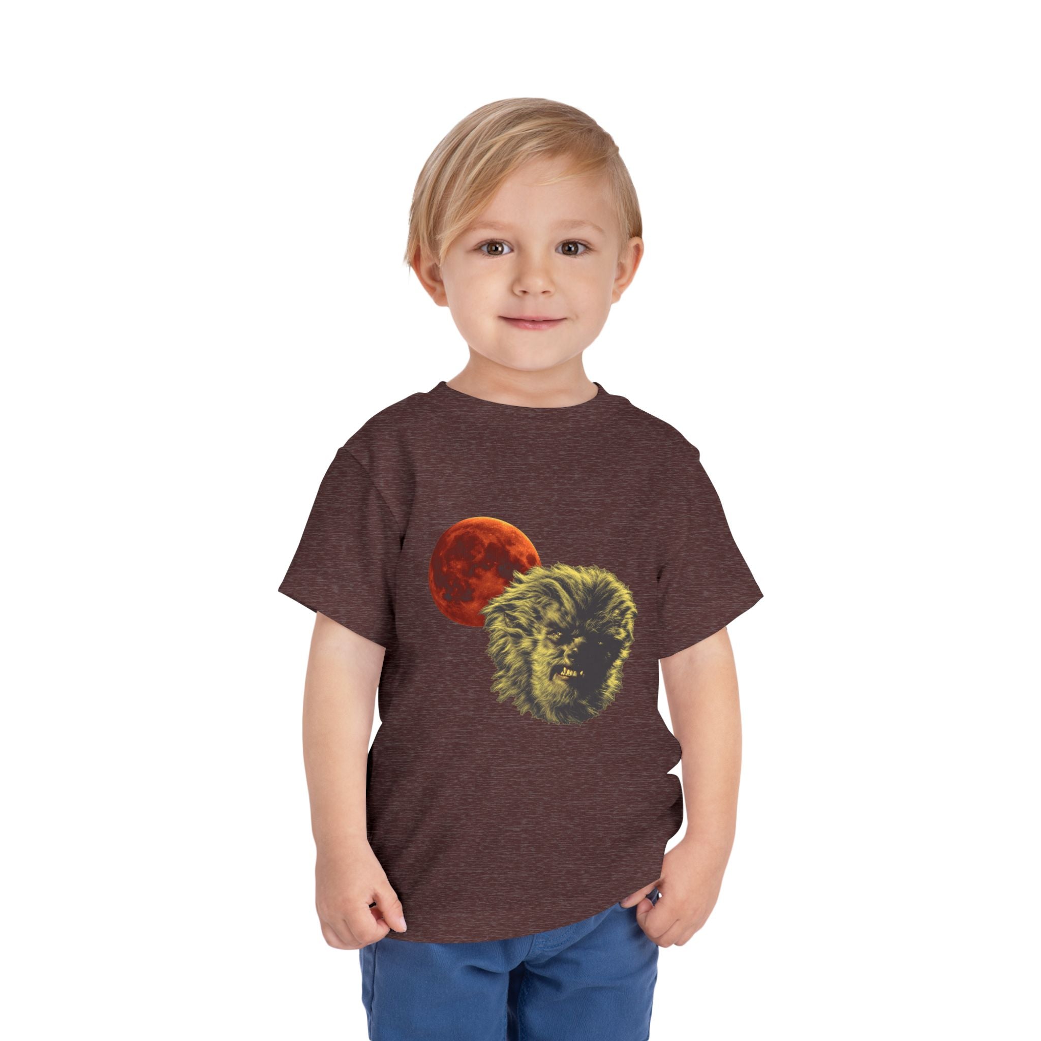 Halloween - Blood Moon and Werewolf - Toddler Short Sleeve Tee